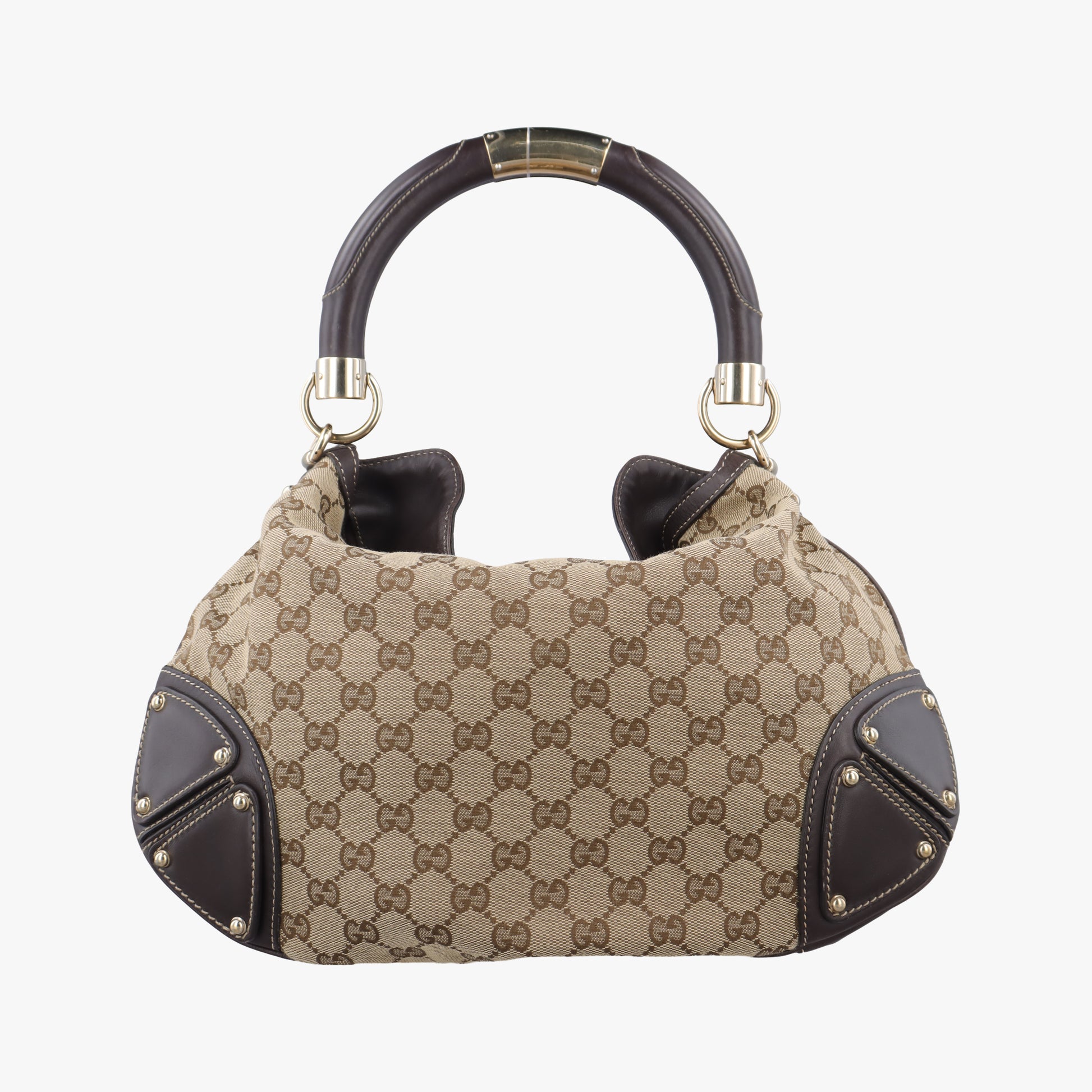 Indy Babouska Brown canvas x leather 185566 C3187085インディ ブラウン キャンバス×レザー 185566 C3187085