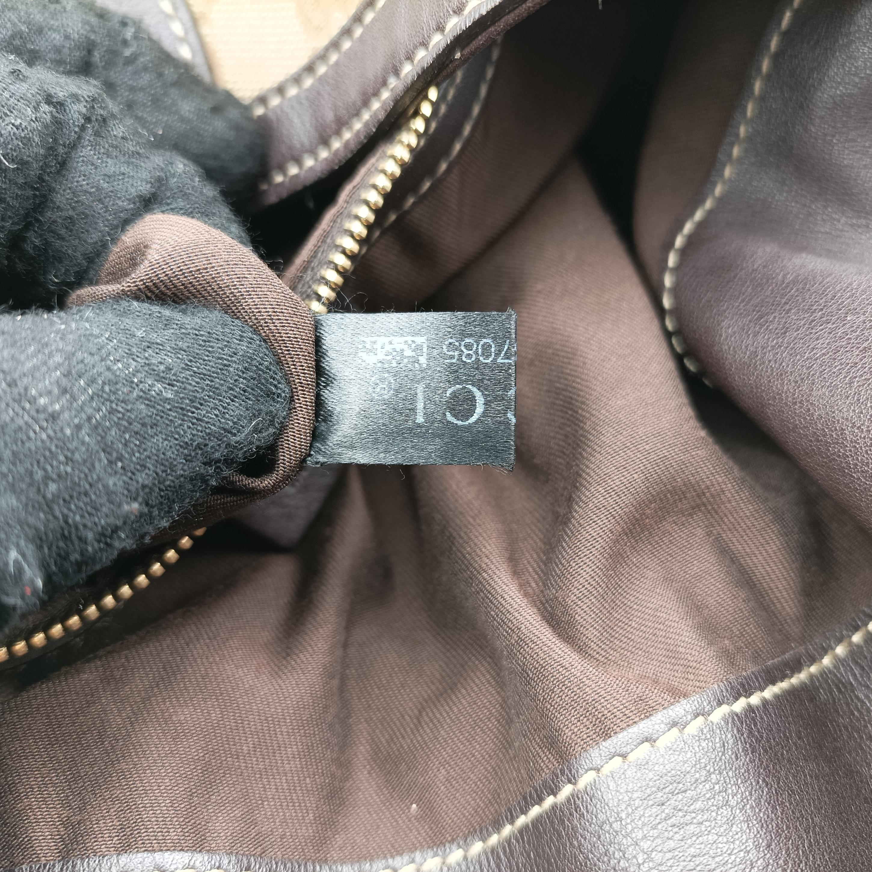 Indy Babouska Brown canvas x leather 185566 C3187085インディ ブラウン キャンバス×レザー 185566 C3187085