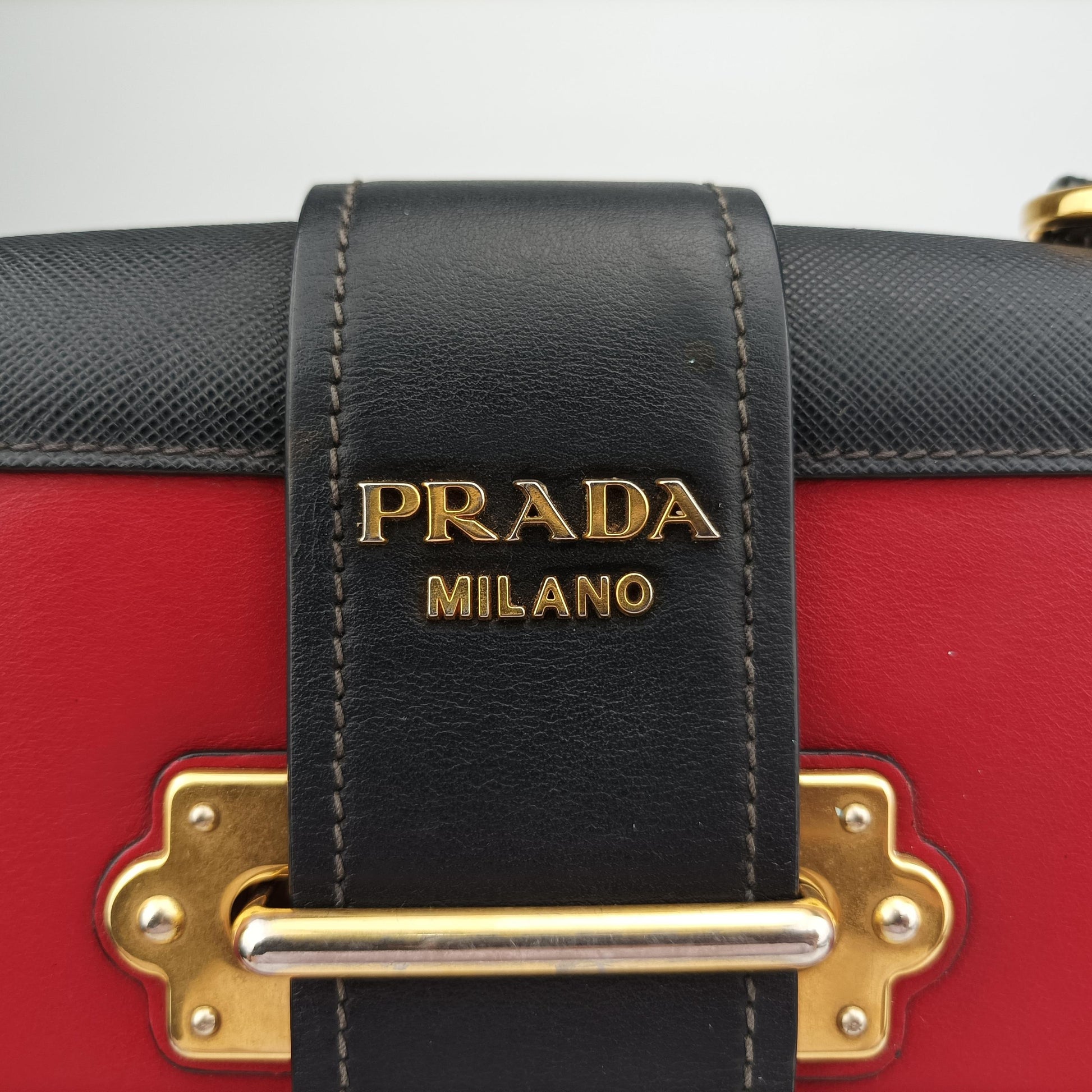 Cahier Red×Black Leather 1BA070 25カイエ レッド×ブラック レザー 1BA070 25