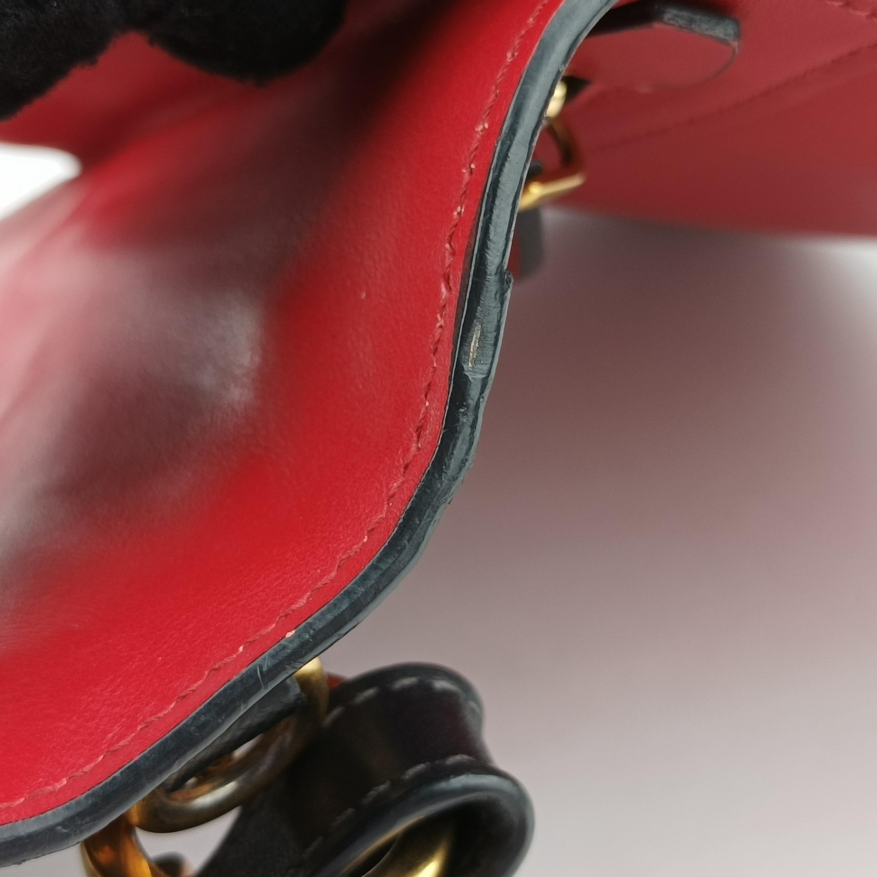 Cahier Red×Black Leather 1BA070 25カイエ レッド×ブラック レザー 1BA070 25