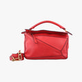Puzzle Bag Medium Red Leather 051605パズルバッグ ミディアム レッド レザー 051605