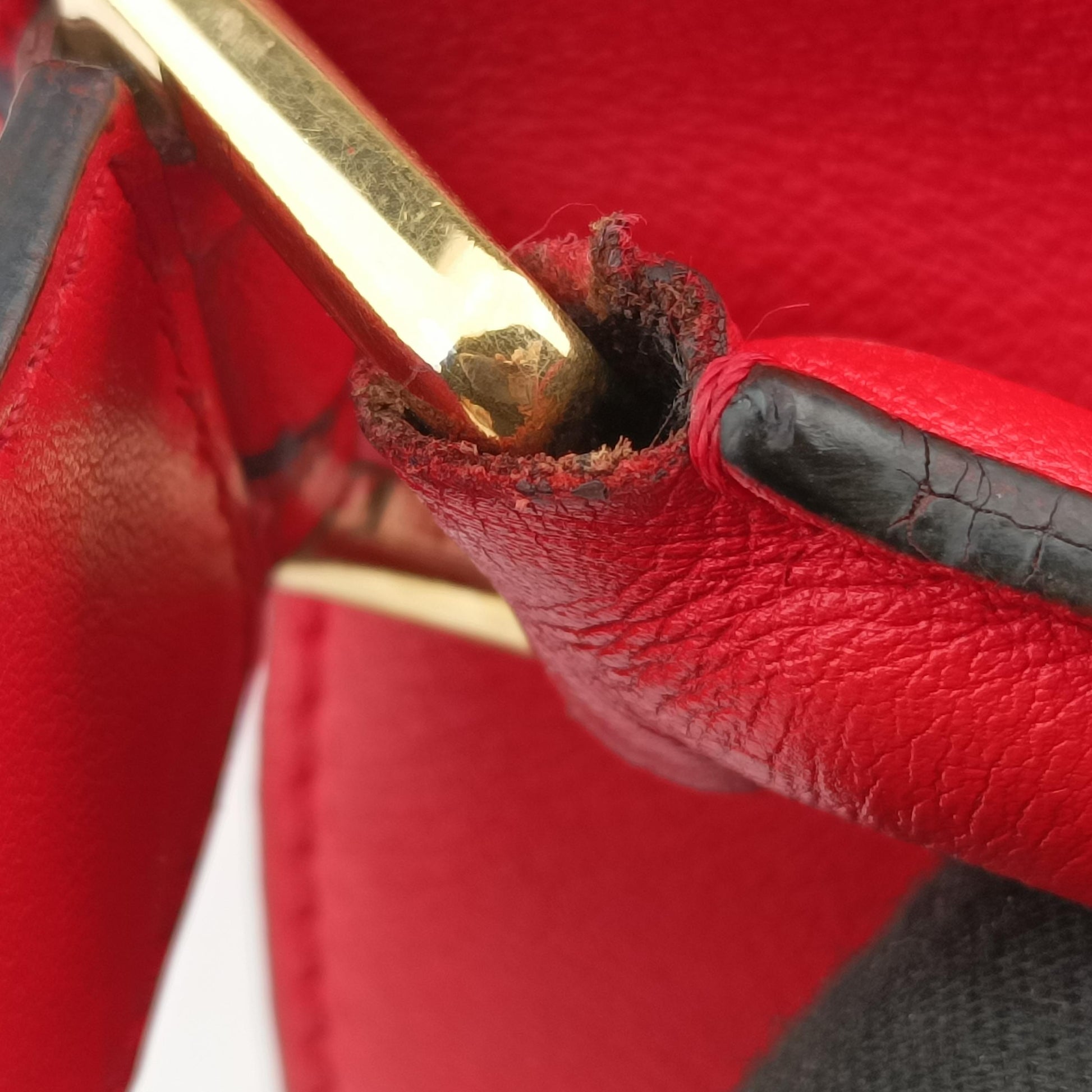 Puzzle Bag Medium Red Leather 051605パズルバッグ ミディアム レッド レザー 051605