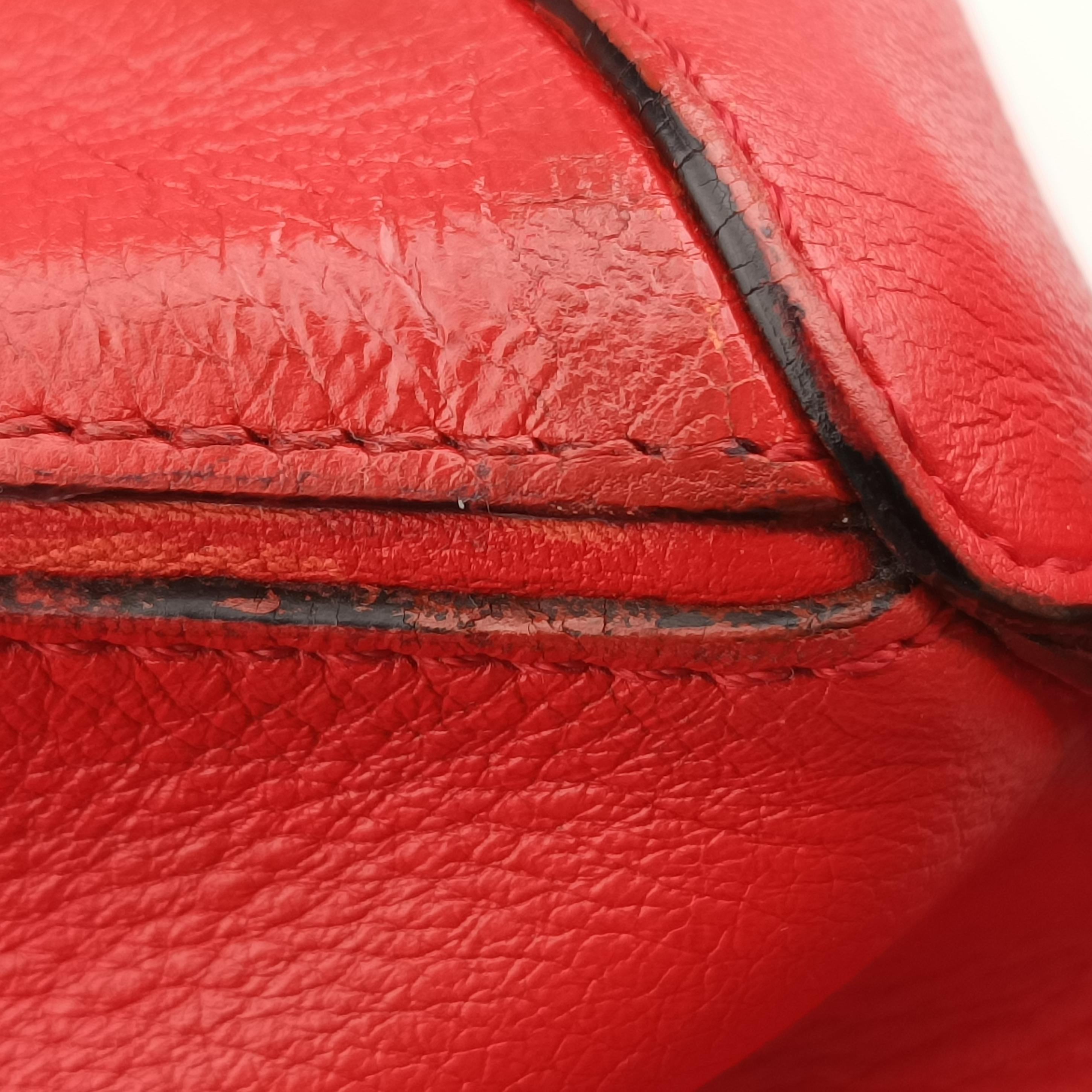 Puzzle Bag Medium Red Leather 051605パズルバッグ ミディアム レッド レザー 051605