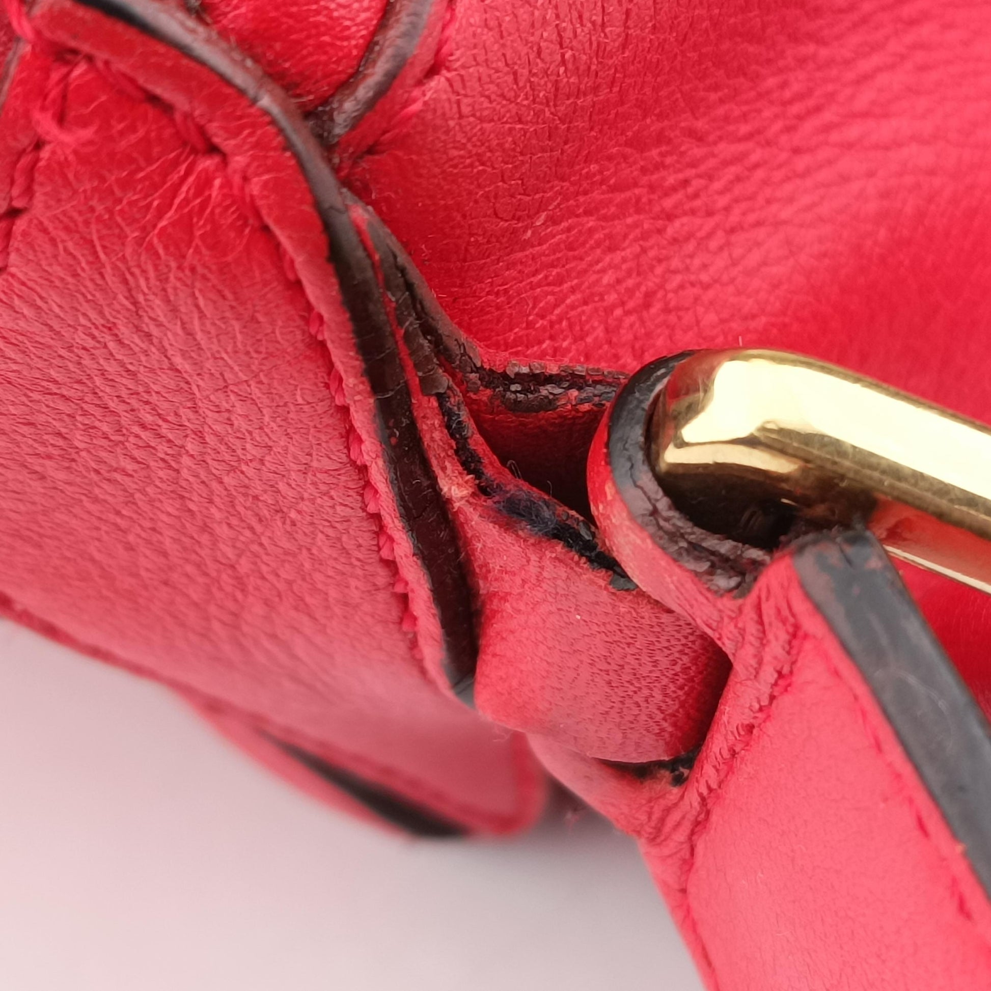 Puzzle Bag Medium Red Leather 051605パズルバッグ ミディアム レッド レザー 051605