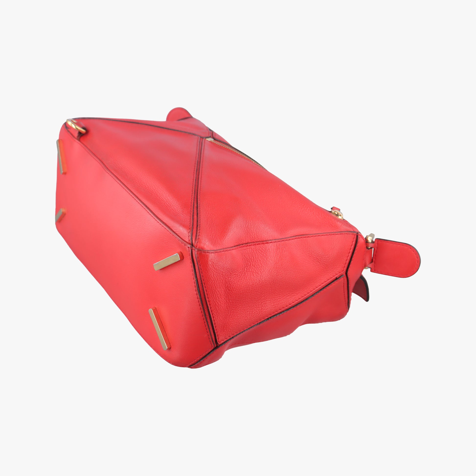 Puzzle Bag Medium Red Leather 051605パズルバッグ ミディアム レッド レザー 051605