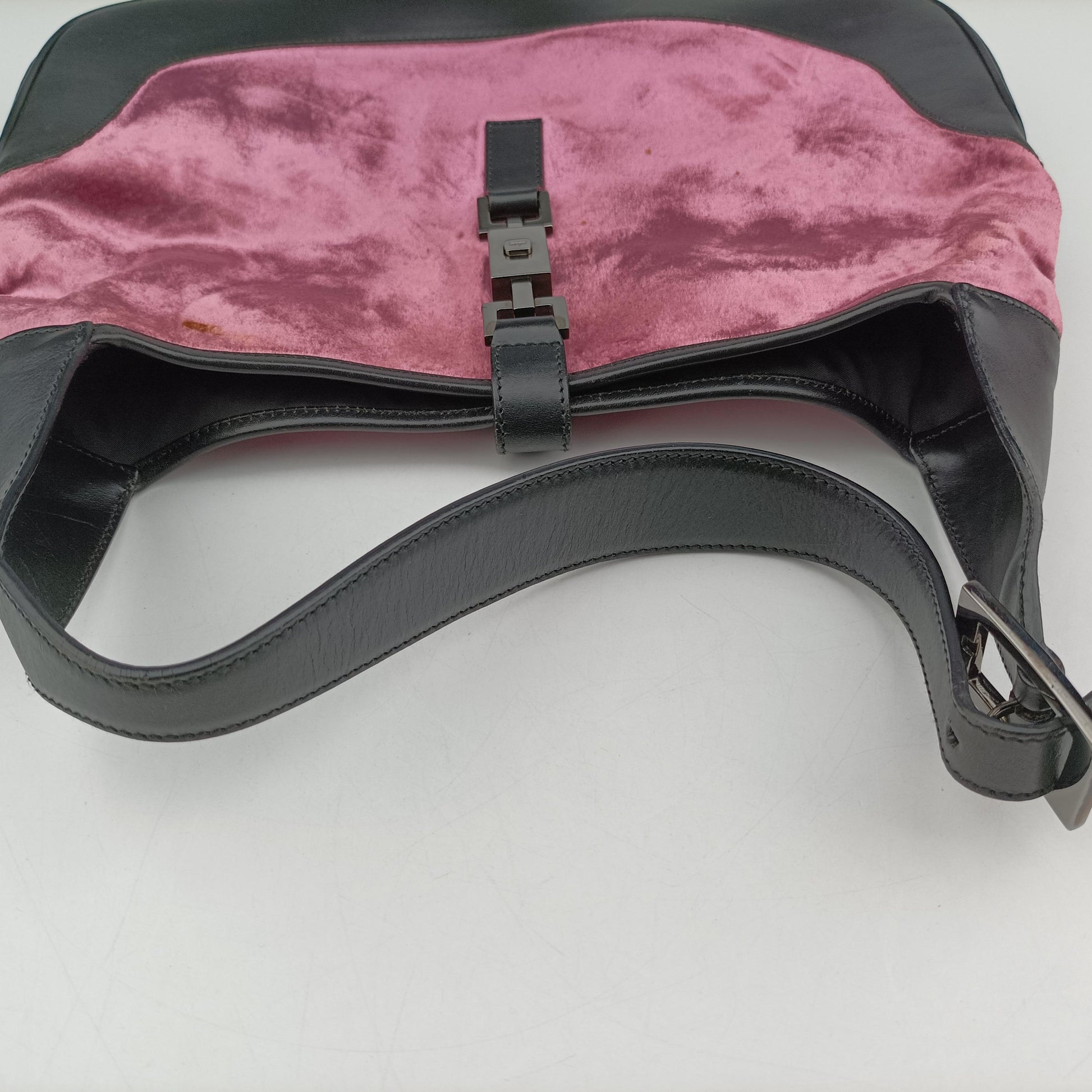 Jackie Pink×Black Velor x leather 001.33 ジャッキー ピンク×ブラック ベロア×レザー 001.33 