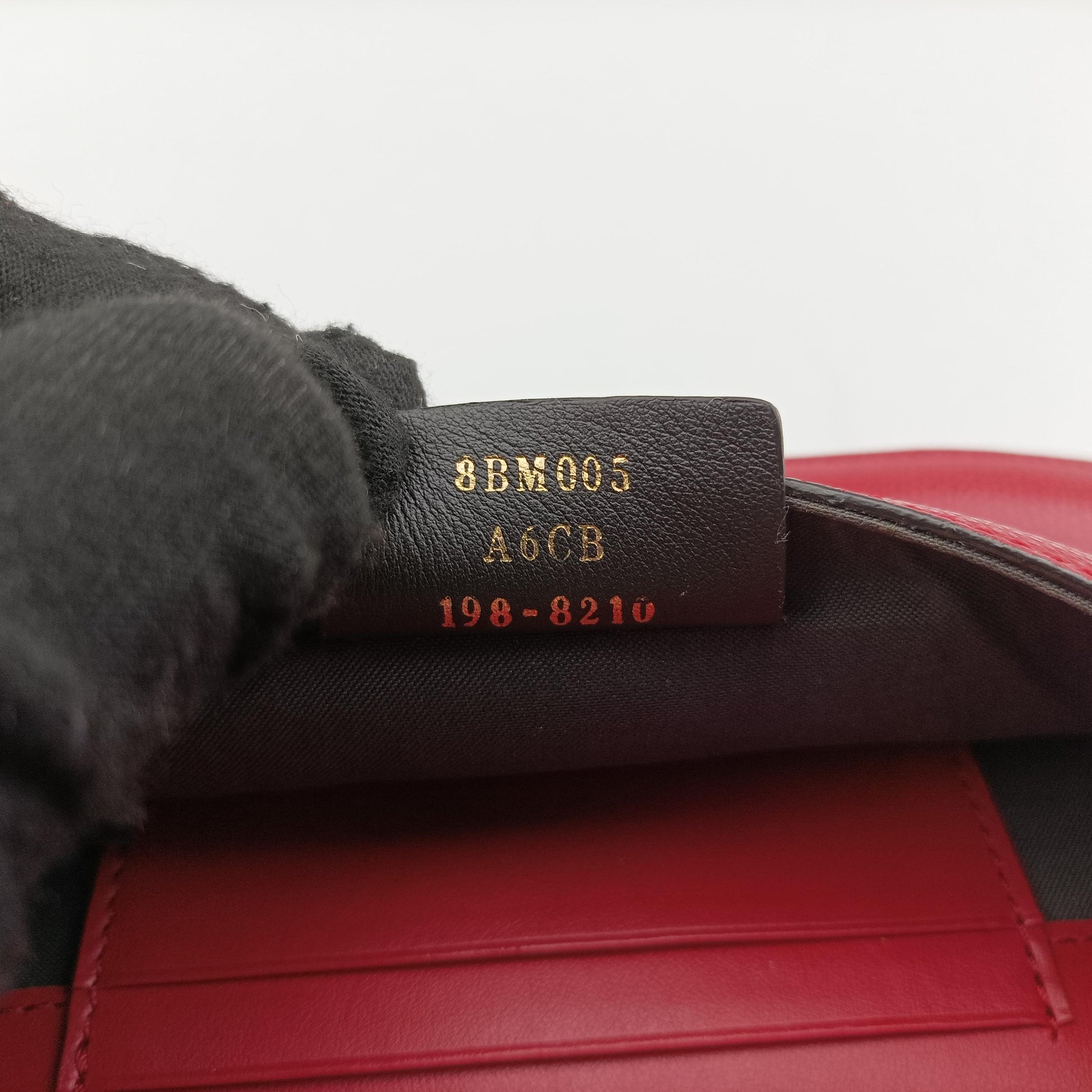 F is Brown×red Leather 8BM005 8BM005-A6CB 198-8210エフ イズ ブラウン×レッド レザー 8BM005 8BM005-A6CB 198-8210