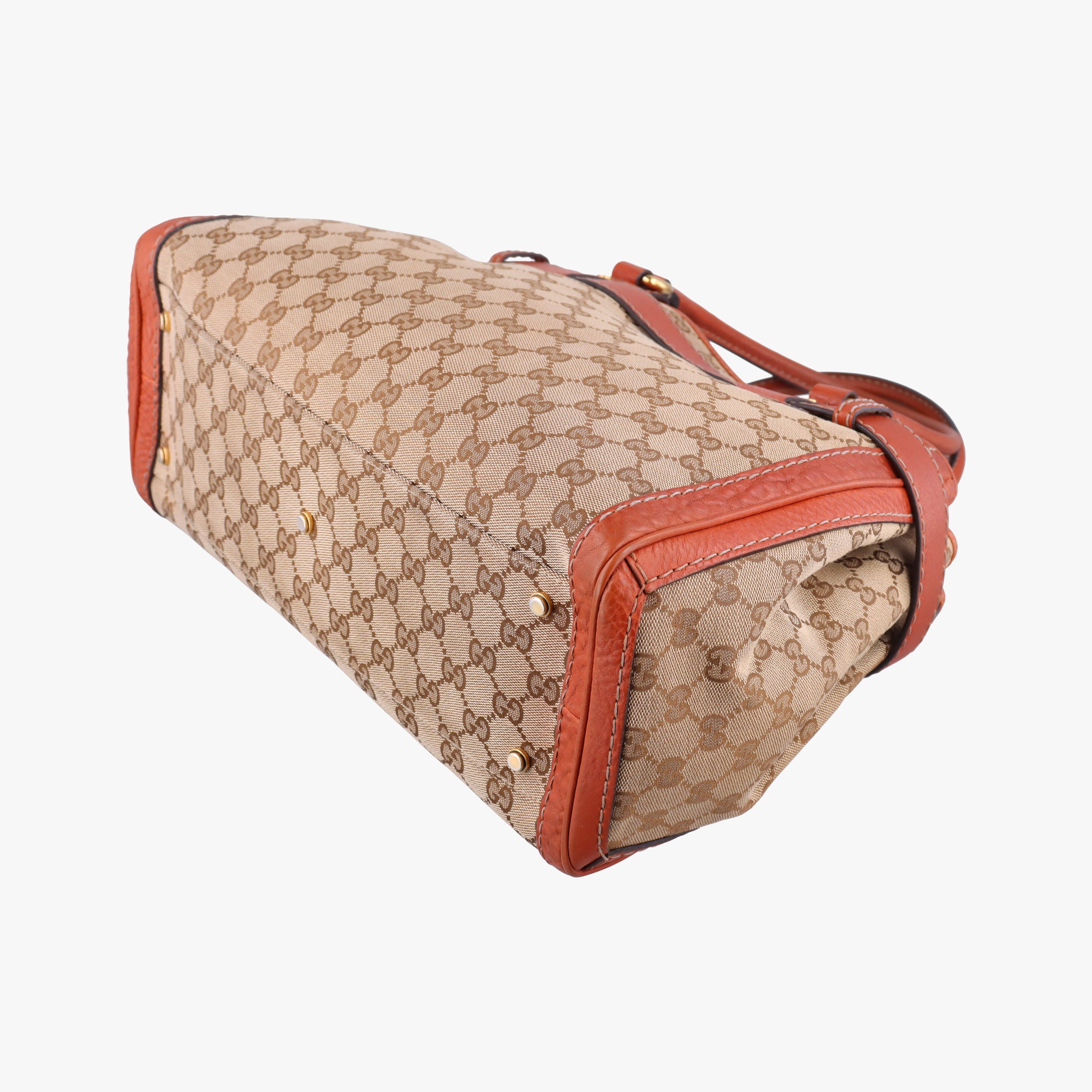 GG Running beige×orange Leather×canvas 247183 G9415111GGランニング ベージュ x オレンジ レザー×キャンバス 247183 G9415111