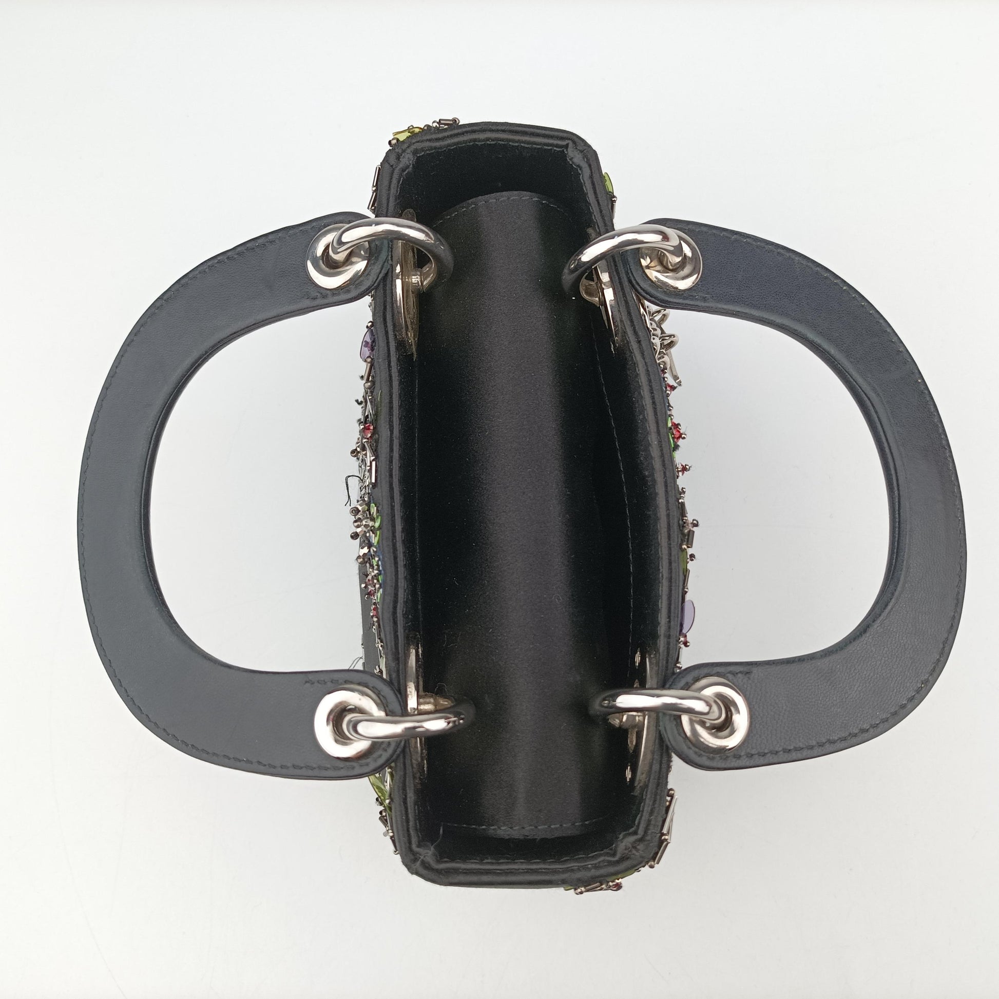 Lady Dior Black silk 04-MA-1126レディディオール ブラック シルク 04-MA-1126