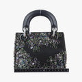 Lady Dior Black silk 04-MA-1126レディディオール ブラック シルク 04-MA-1126
