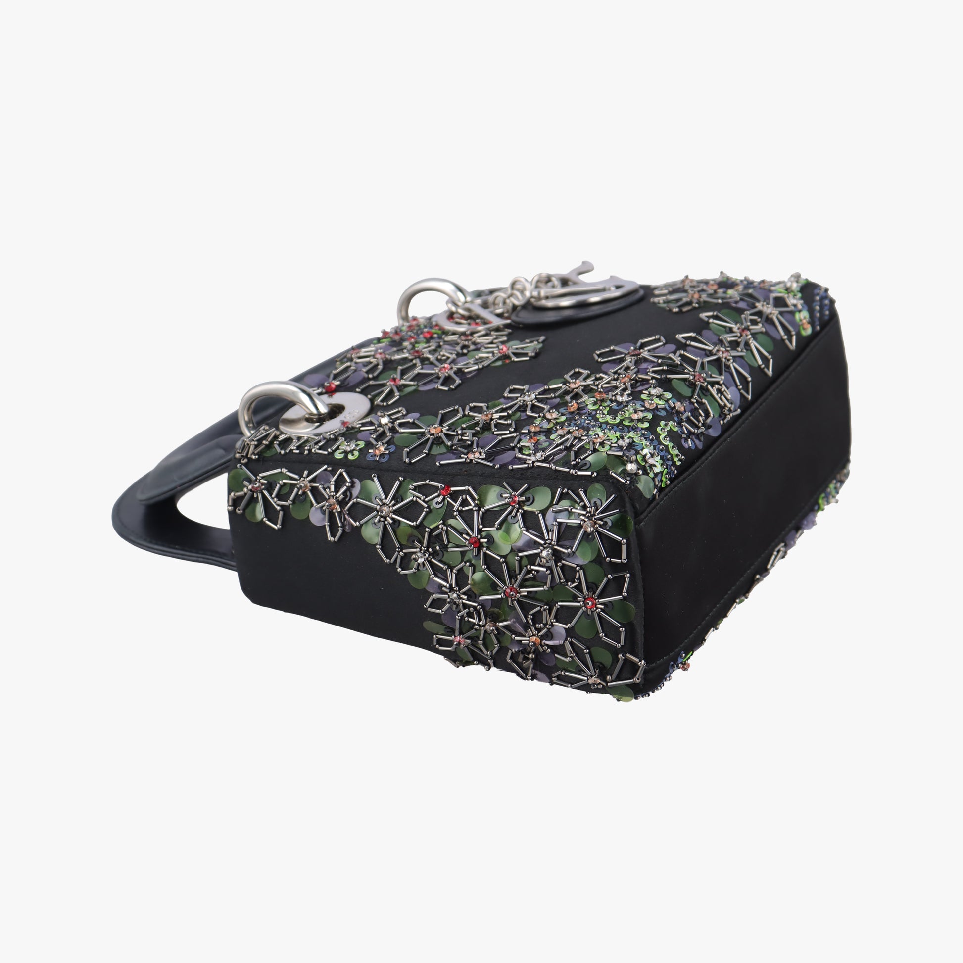 Lady Dior Black silk 04-MA-1126レディディオール ブラック シルク 04-MA-1126