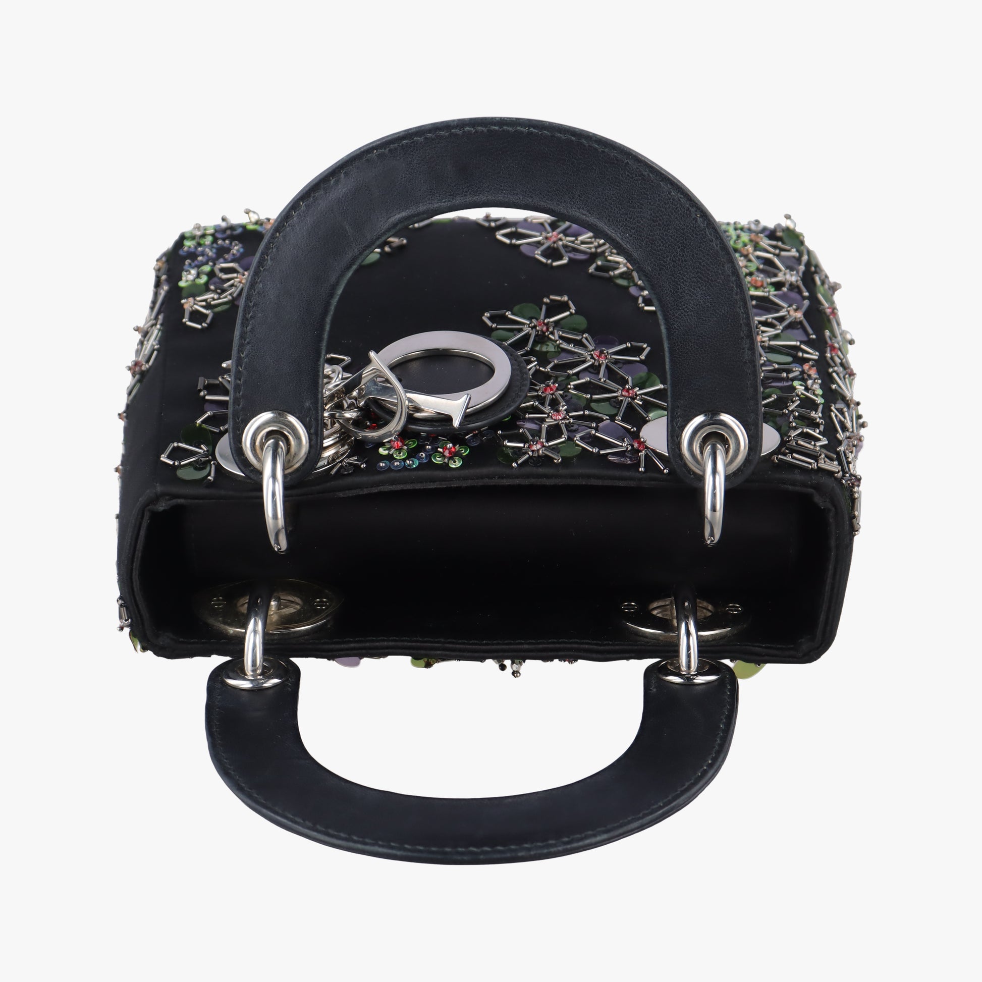 Lady Dior Black silk 04-MA-1126レディディオール ブラック シルク 04-MA-1126