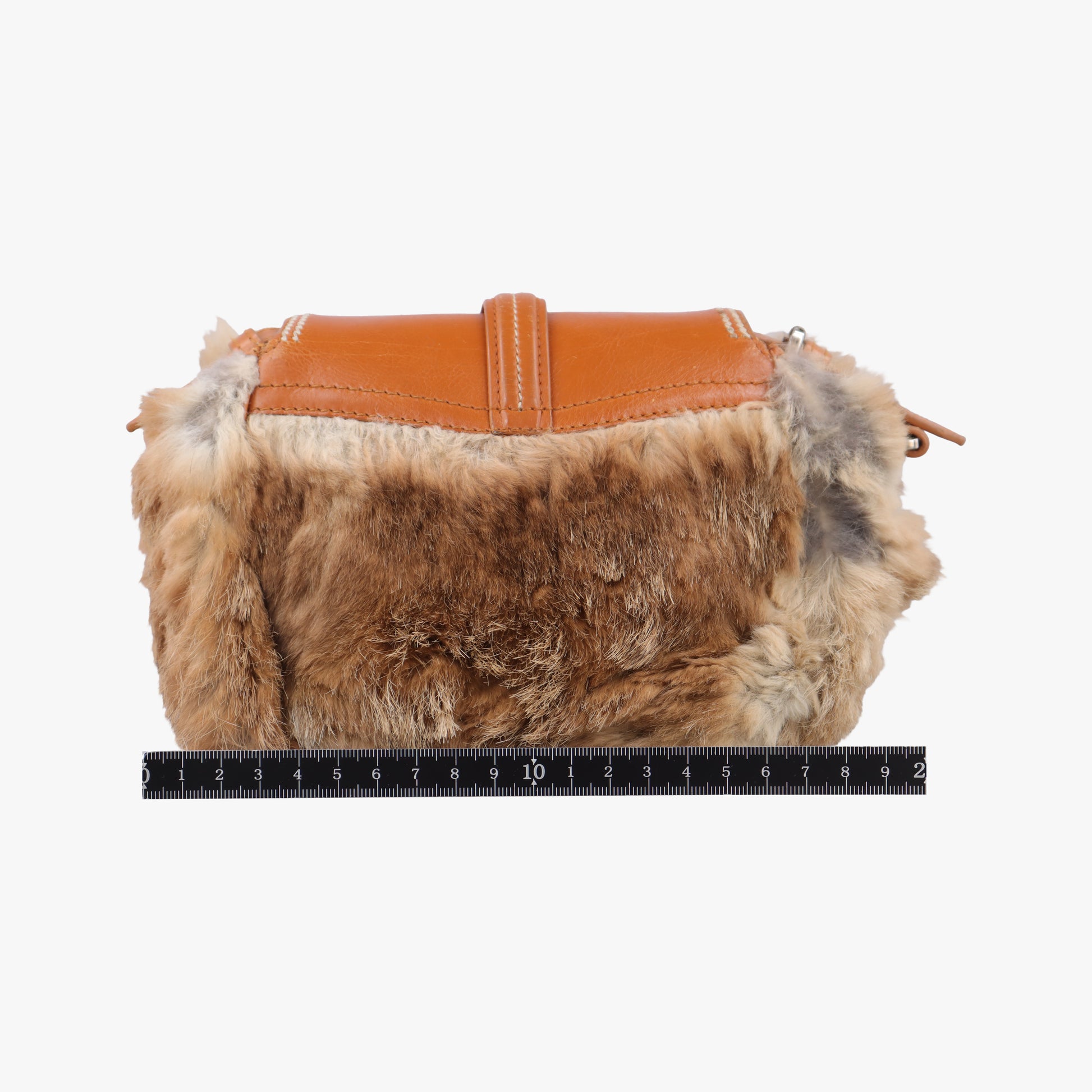 D logo Brown fur×leather 15-MA-0065Dロゴ ブラウン ファー×レザー 15-MA-0065