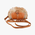 D logo Brown fur×leather 15-MA-0065Dロゴ ブラウン ファー×レザー 15-MA-0065