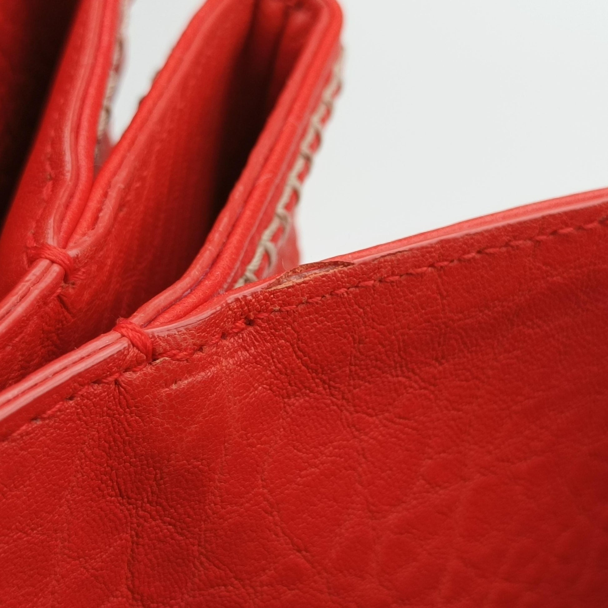 Roma Stitch Intrecciato Orange Leather B00114364Cローマ イントレチャート オレンジ レザー B00114364C