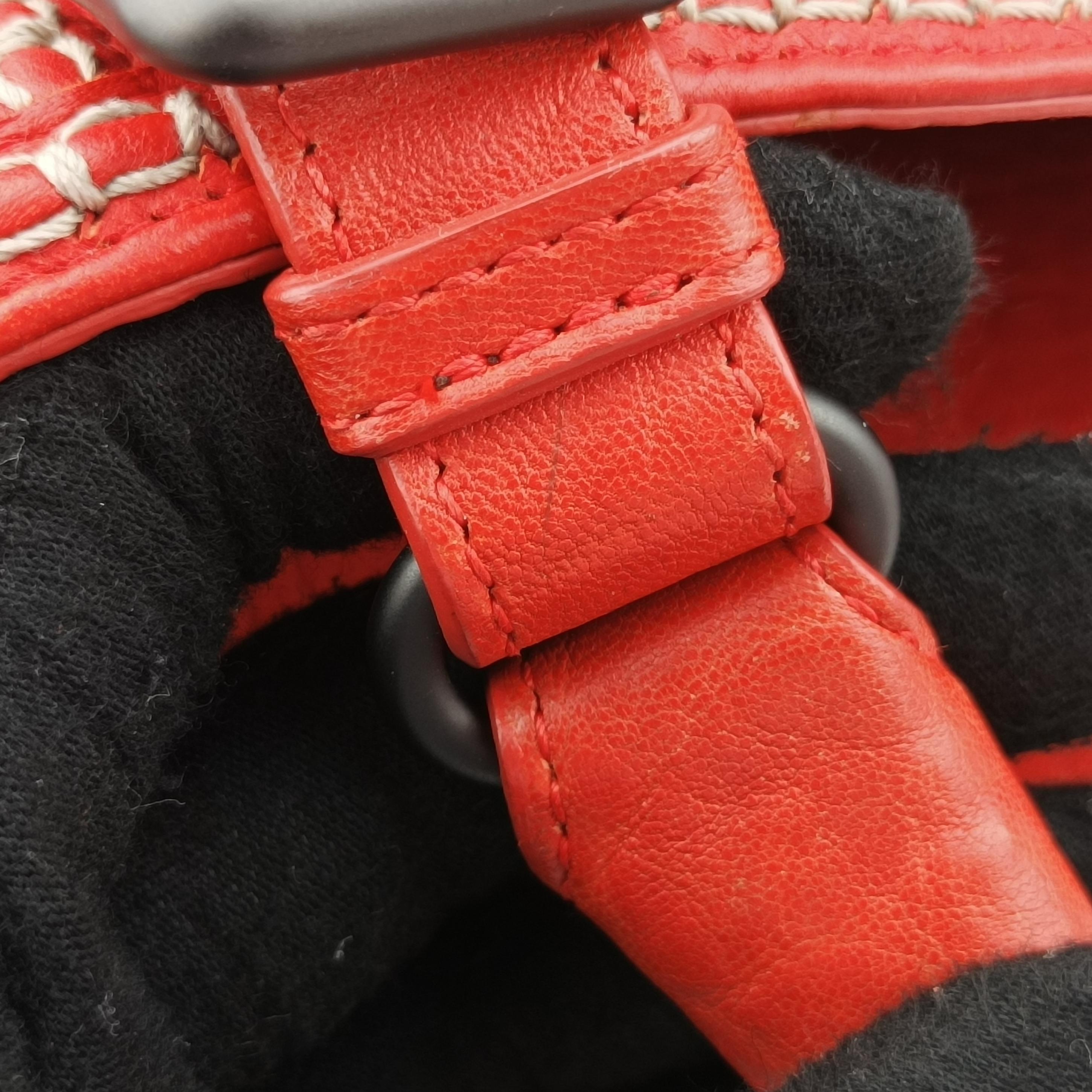 Roma Stitch Intrecciato Orange Leather B00114364Cローマ イントレチャート オレンジ レザー B00114364C