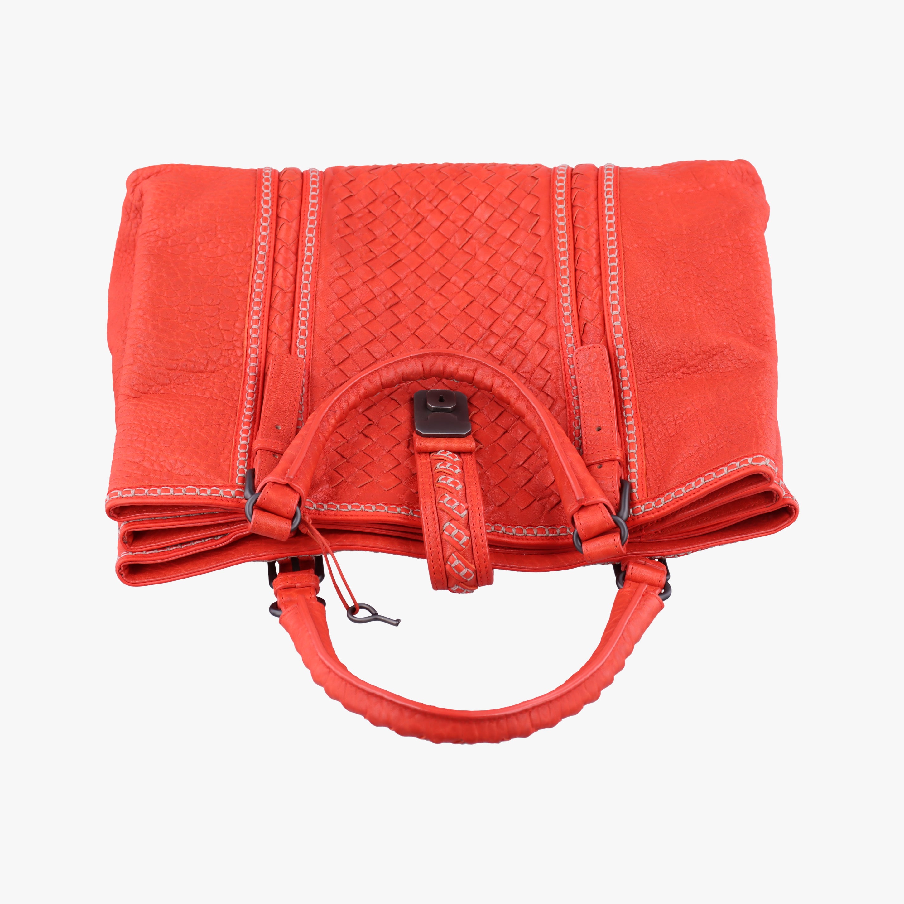 Roma Stitch Intrecciato Orange Leather B00114364Cローマ イントレチャート オレンジ レザー B00114364C