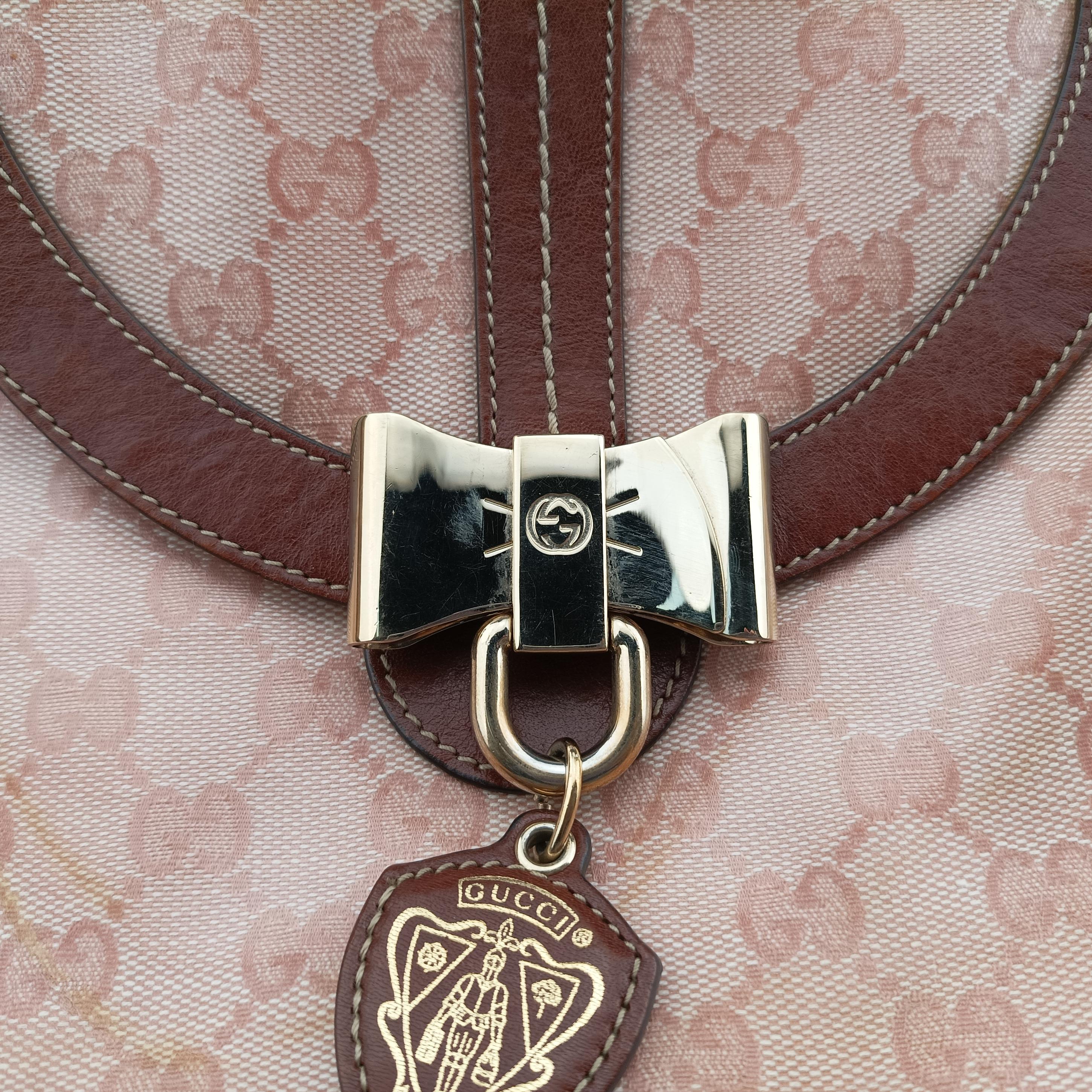 GG Crystal Duchessa Flap Beige x Pink PVC coated canvas 181476 I2260735GGクリスタル ドゥケッサ フラップ ベージュ×ピンク PVCコーティングキャンバス 181476 I2260735