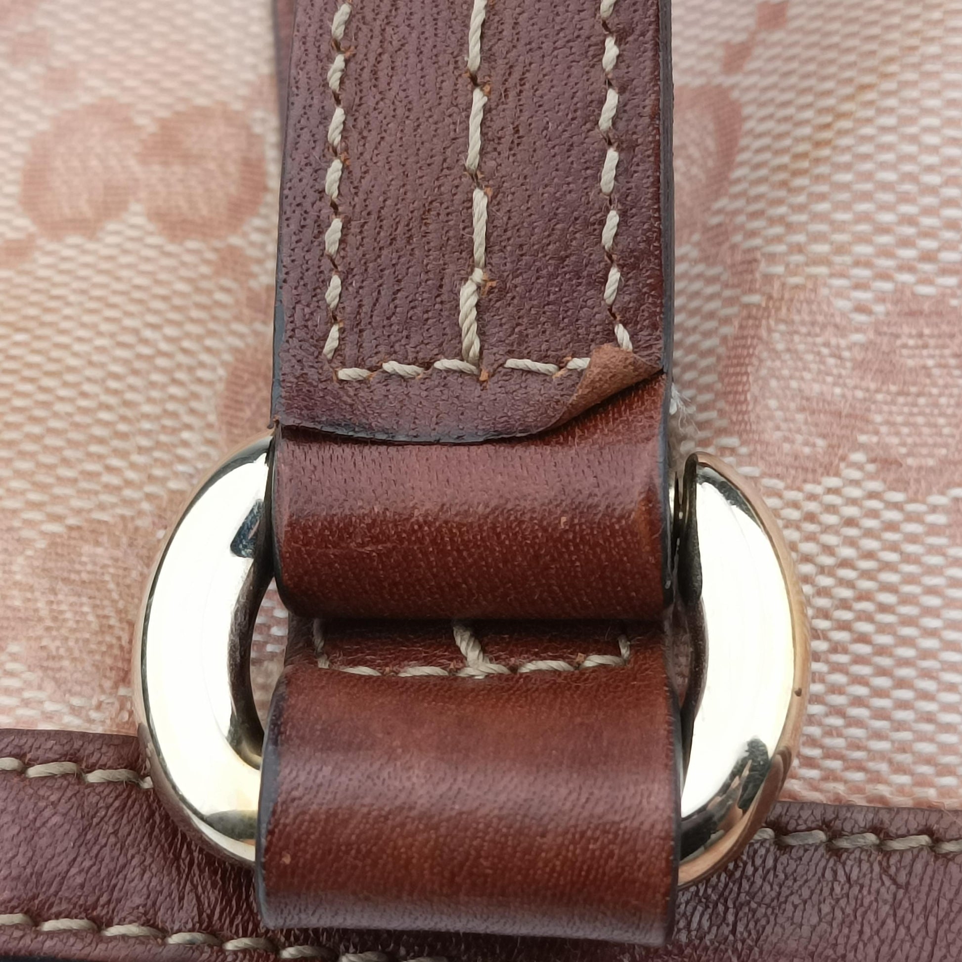 GG Crystal Duchessa Flap Beige x Pink PVC coated canvas 181476 I2260735GGクリスタル ドゥケッサ フラップ ベージュ×ピンク PVCコーティングキャンバス 181476 I2260735