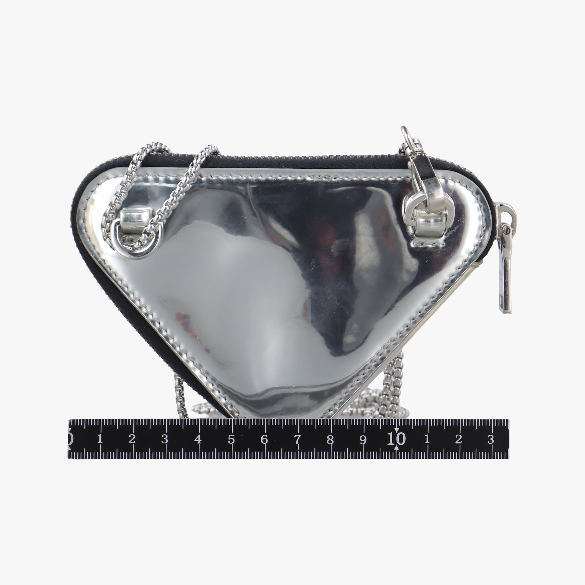 Triangle Logo Silver patent 230-Aトライアングルロゴ シルバー パテント 230-A