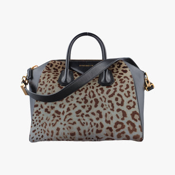 Medium Antigona beige×Gray×Multicolour ponyhair×Leather 3C0173ミディアムアンティゴネ ベージュ×グレー×マルチカラー ハラコ×レザー 3C0173