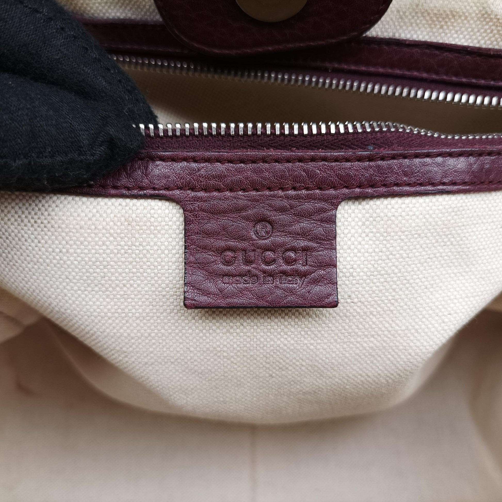 New Bamboo Tassel khaki×burgundy Leather × fabric 246860 D6509785ニューバンブー カーキ×ワインレッド レザー×ファブリック 246860 D6509785