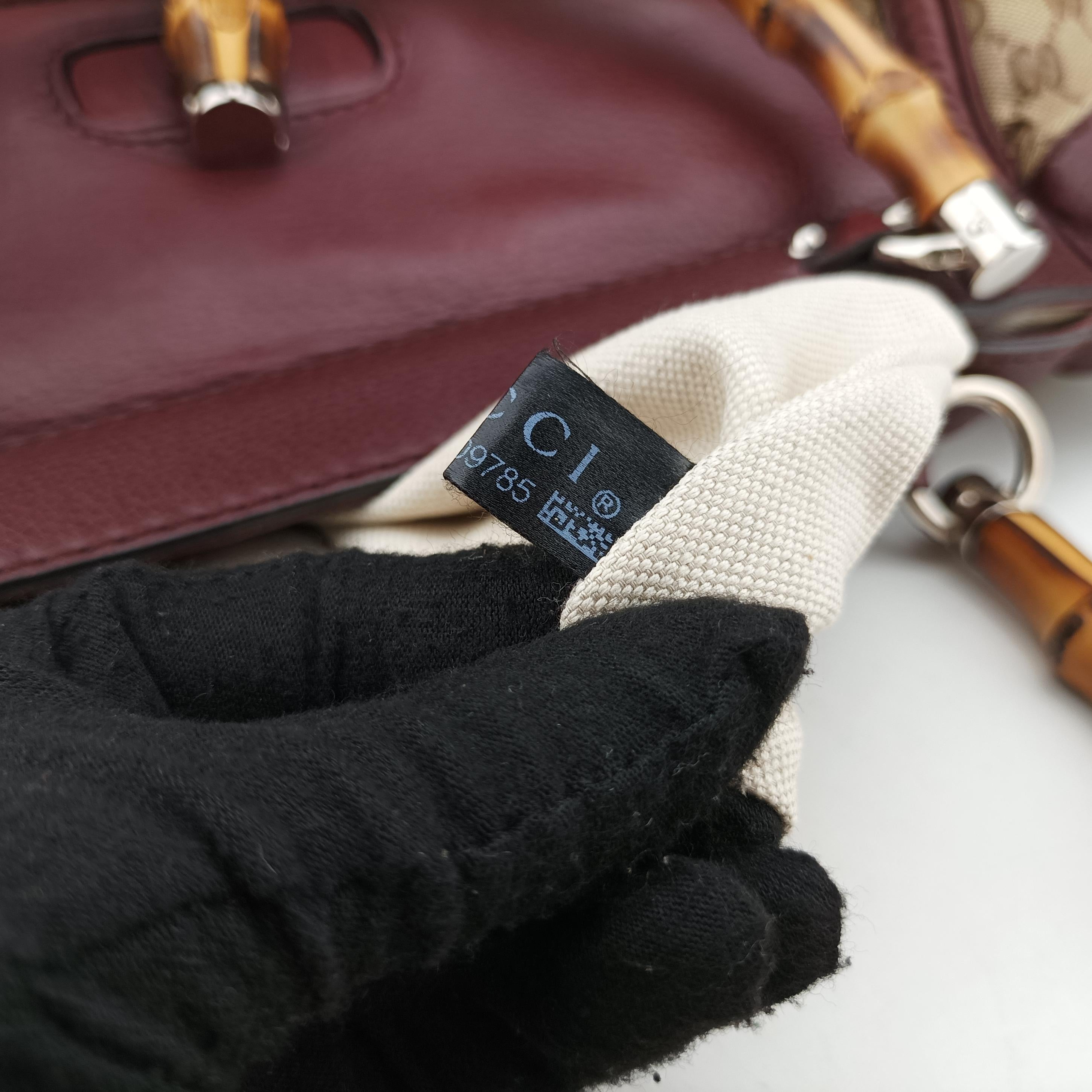 New Bamboo Tassel khaki×burgundy Leather × fabric 246860 D6509785ニューバンブー カーキ×ワインレッド レザー×ファブリック 246860 D6509785