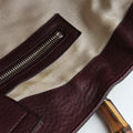 New Bamboo Tassel khaki×burgundy Leather × fabric 246860 D6509785ニューバンブー カーキ×ワインレッド レザー×ファブリック 246860 D6509785