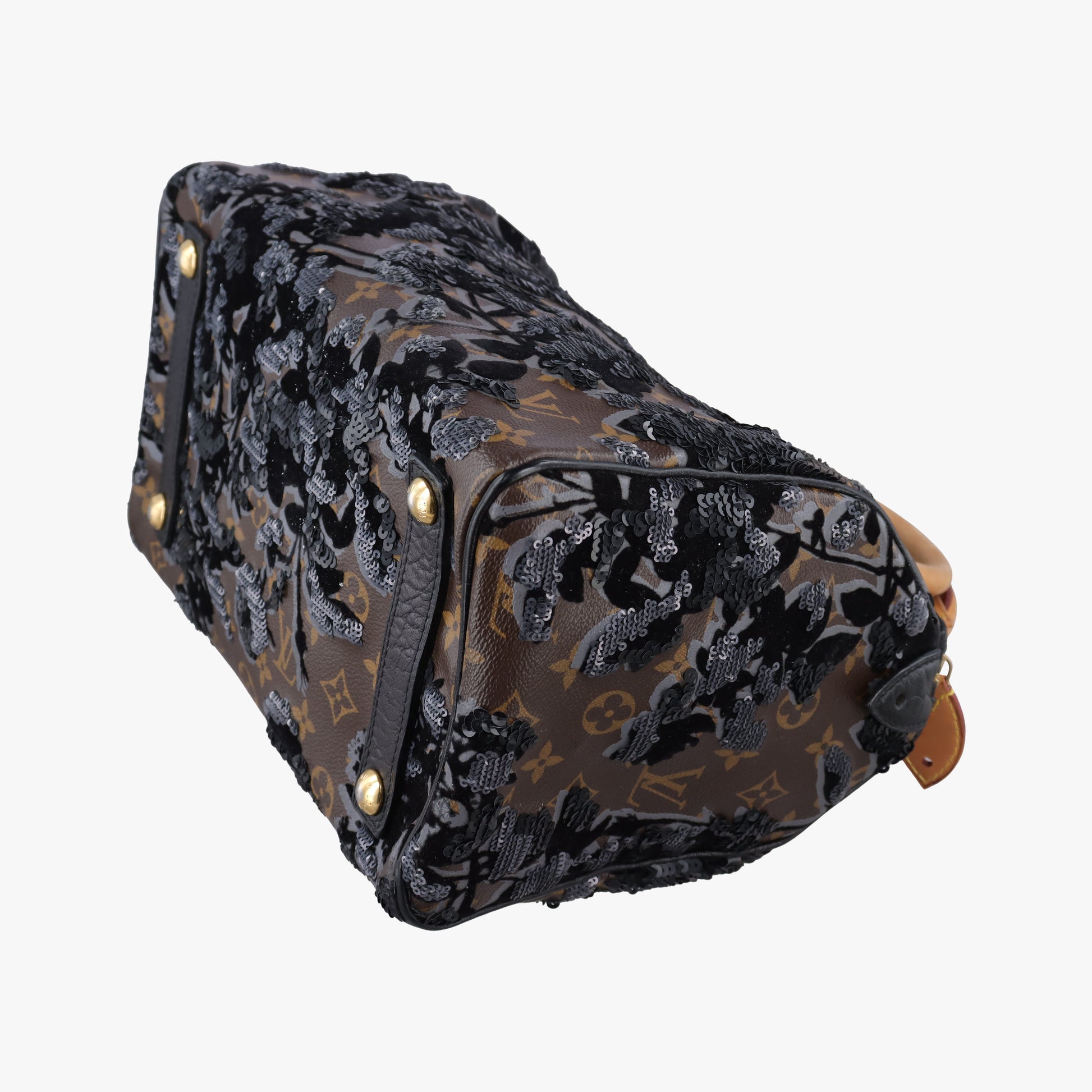 Speedy 30 brown×black Monogram Fleur Deug×Sequins M40436 TR4140スピーディ30 モノグラム/ブラウン×ブラック モノグラム フルール ドゥ ジェ×スパンコール M40436 TR4140