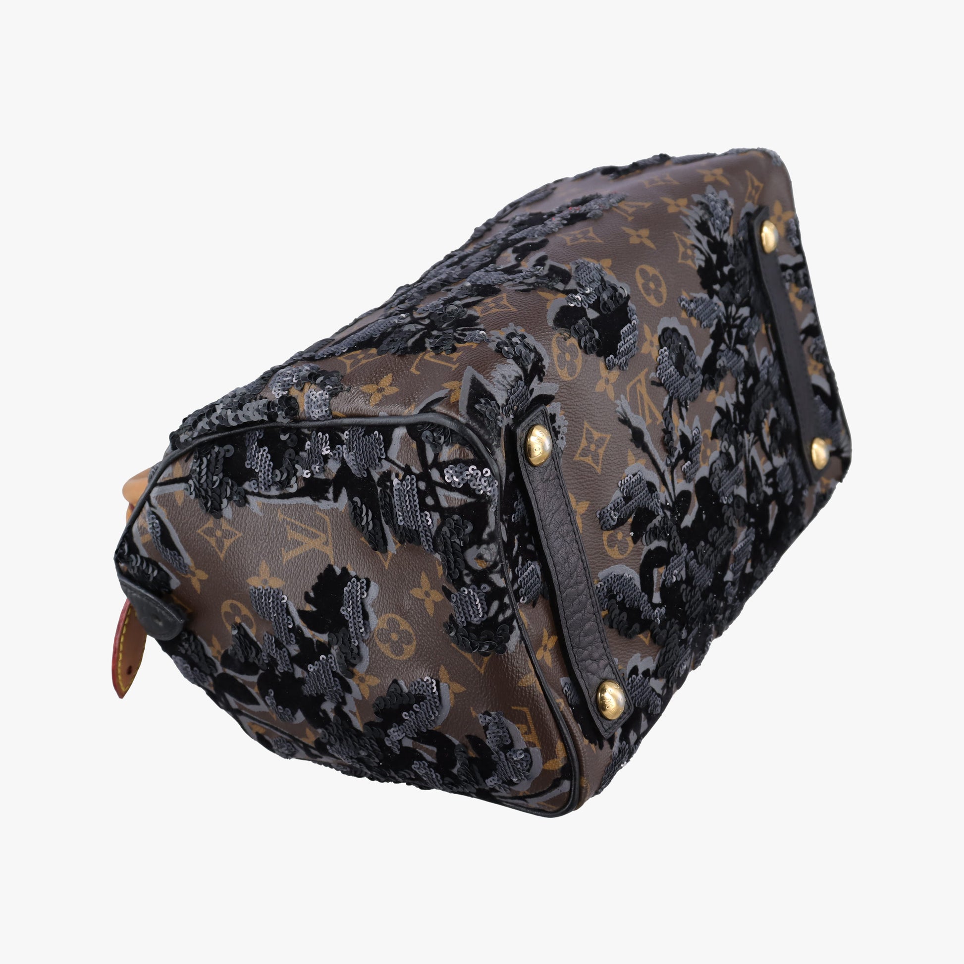 Speedy 30 brown×black Monogram Fleur Deug×Sequins M40436 TR4140スピーディ30 モノグラム/ブラウン×ブラック モノグラム フルール ドゥ ジェ×スパンコール M40436 TR4140
