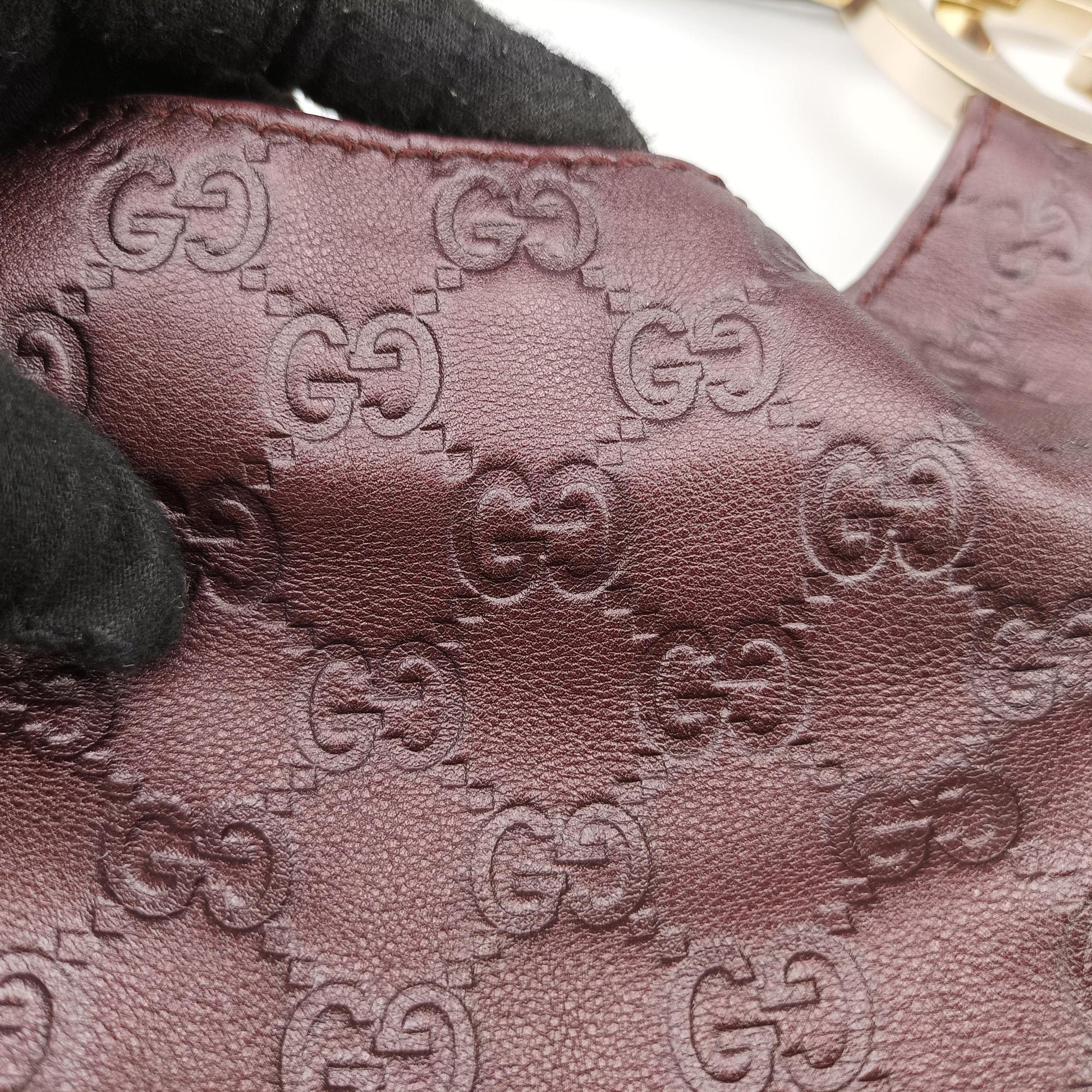 Charlotte Hobo Burgundy leather 203504 C6683948シャーロット ホーボー ワインレッド レザー 203504 C6683948