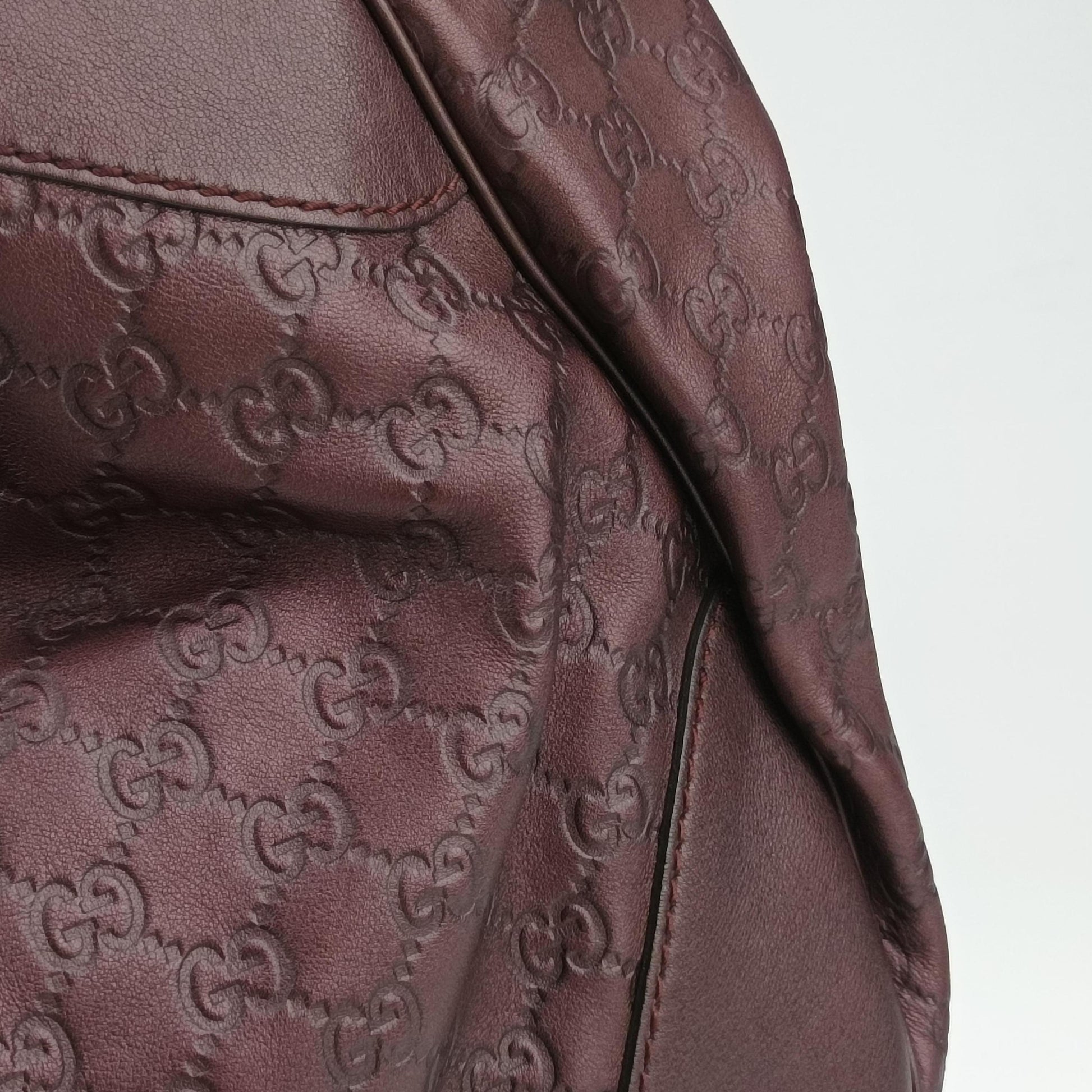 Charlotte Hobo Burgundy leather 203504 C6683948シャーロット ホーボー ワインレッド レザー 203504 C6683948