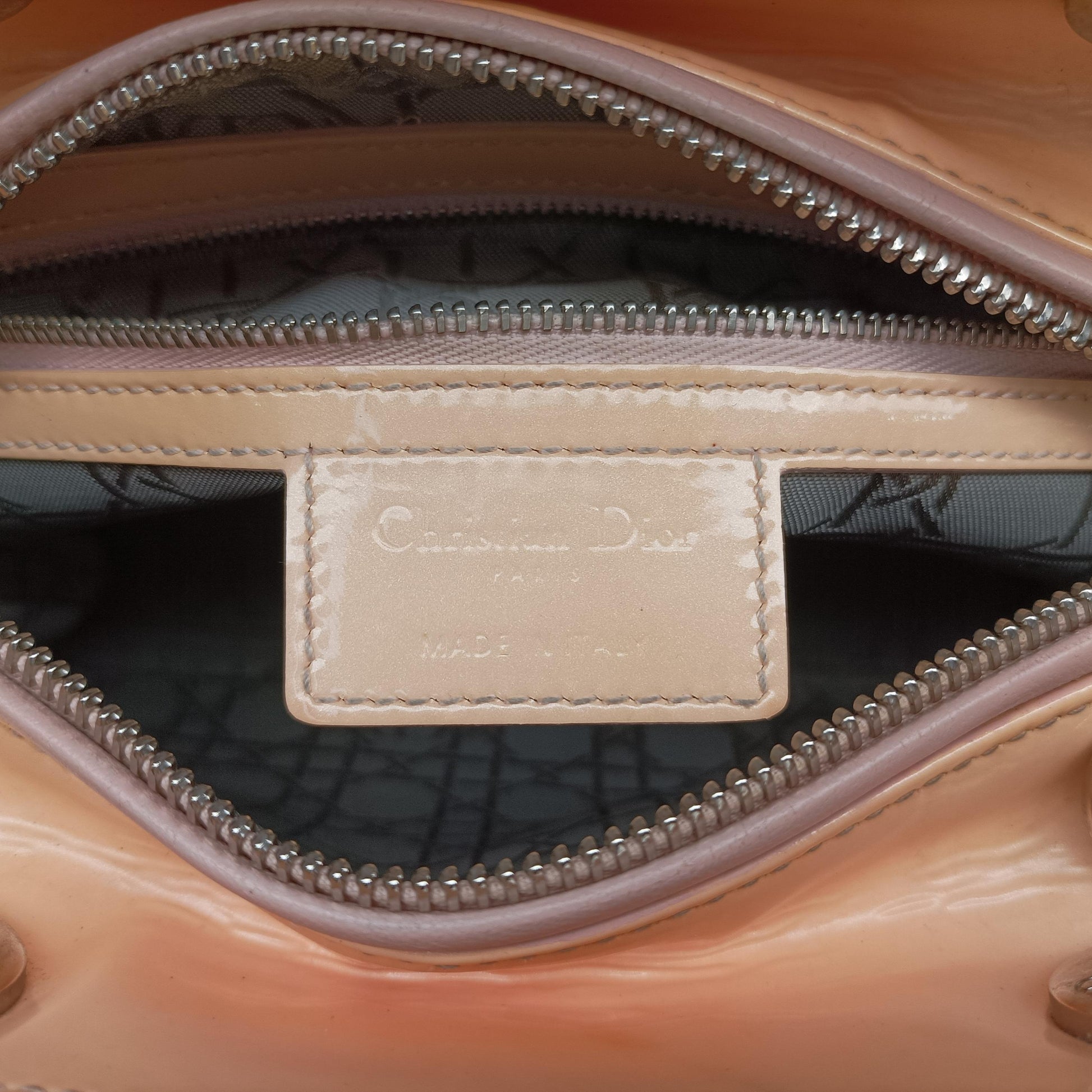 Lady Dior Beige Patent 09-BO-1104レディディオール ベージュ パテント 09-BO-1104