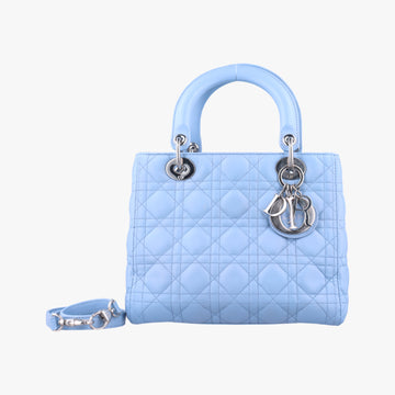 Lady Dior Blue lambskin 01-BO-0124レディディオール ブルー ラムスキン 01-BO-0124