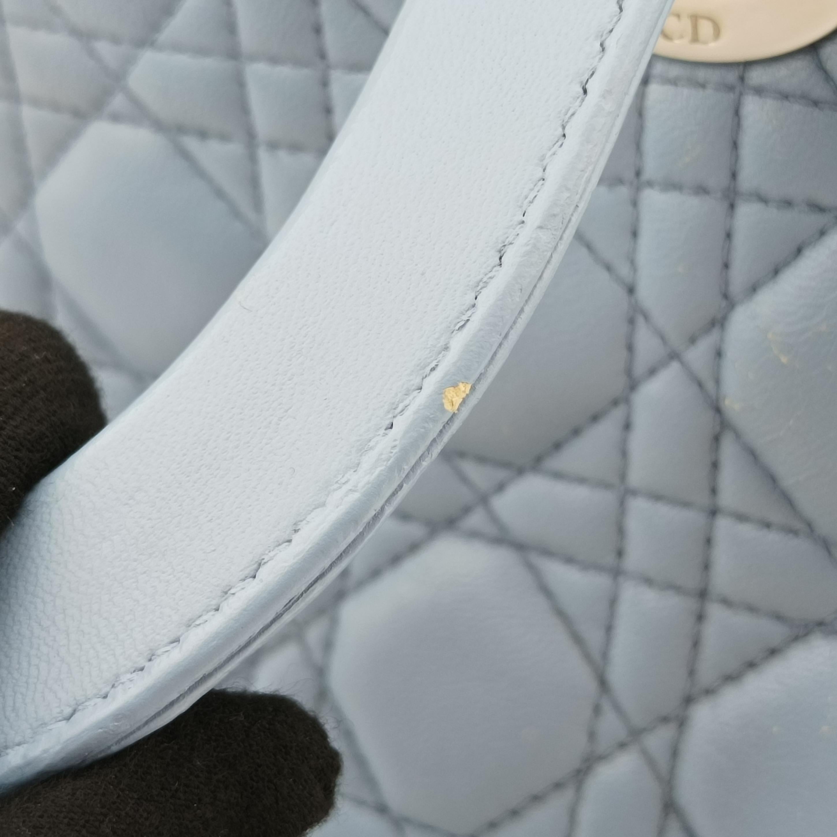 Lady Dior Blue lambskin 01-BO-0124レディディオール ブルー ラムスキン 01-BO-0124