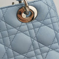 Lady Dior Blue lambskin 01-BO-0124レディディオール ブルー ラムスキン 01-BO-0124