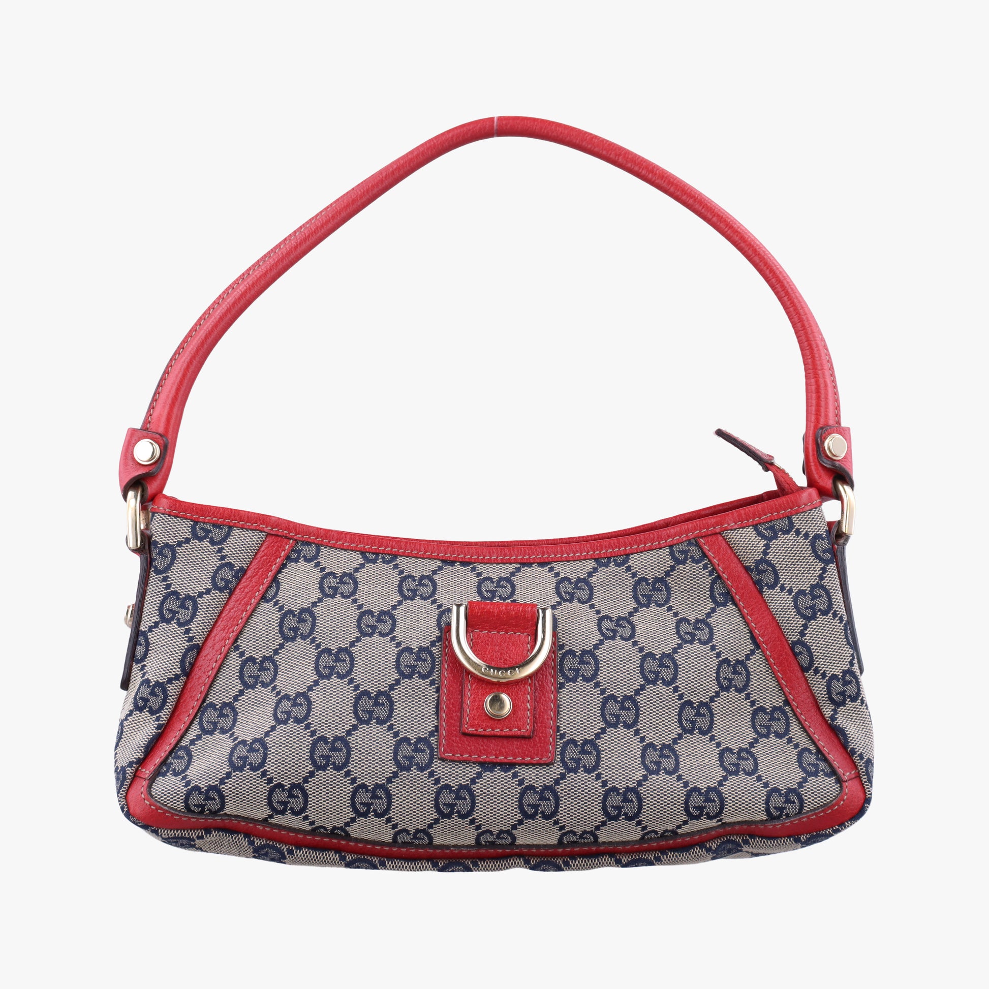 Abbey Pochette Beige x Red x Multicolor Leather×canvas 130939 アビー ポシェット ベージュ×レッド×マルチカラー レザー×キャンバス 130939 