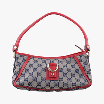 Abbey Pochette Beige x Red x Multicolor Leather×canvas 130939 アビー ポシェット ベージュ×レッド×マルチカラー レザー×キャンバス 130939 