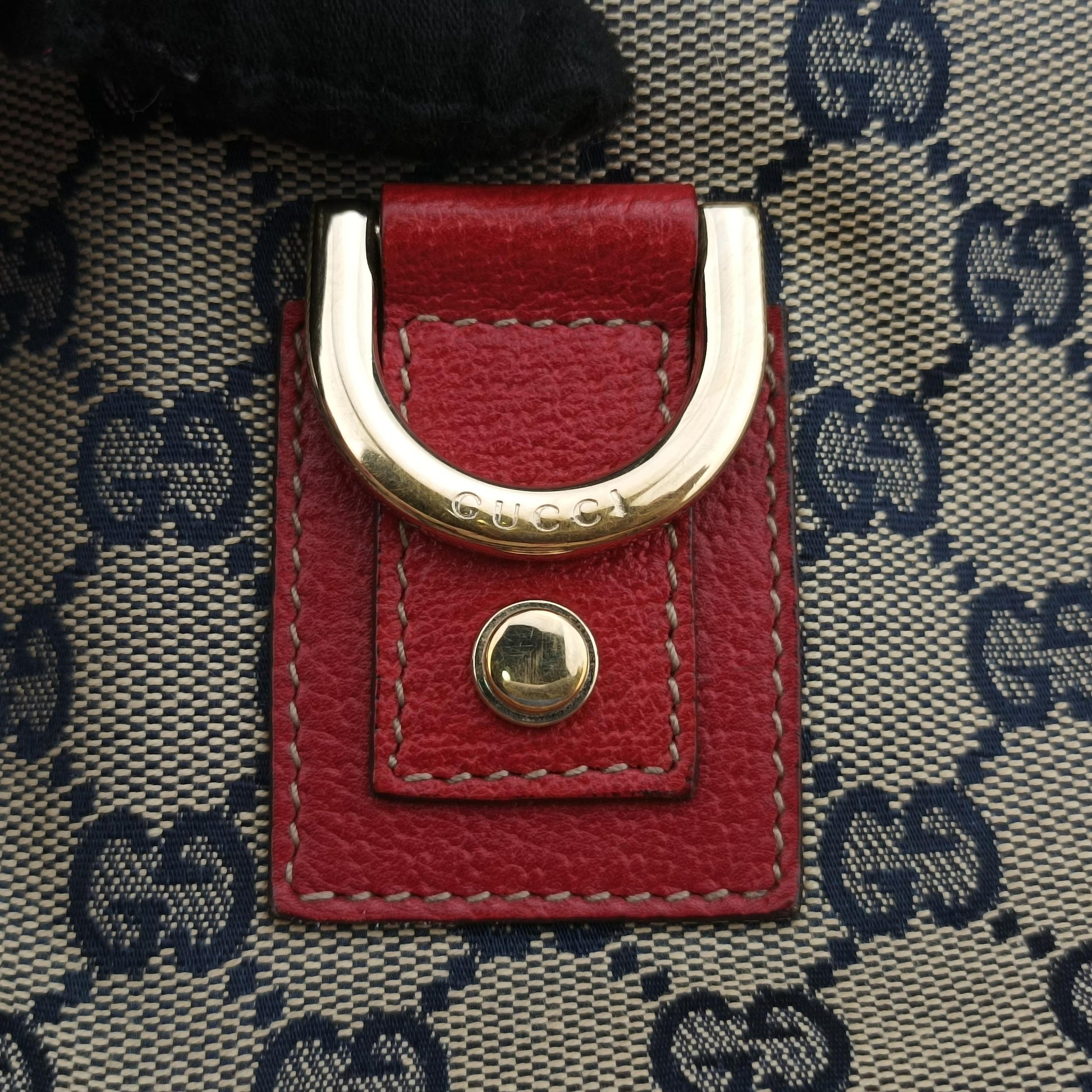 Abbey Pochette Beige x Red x Multicolor Leather×canvas 130939 アビー ポシェット ベージュ×レッド×マルチカラー レザー×キャンバス 130939 