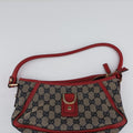 Abbey Pochette Beige x Red x Multicolor Leather×canvas 130939 アビー ポシェット ベージュ×レッド×マルチカラー レザー×キャンバス 130939 