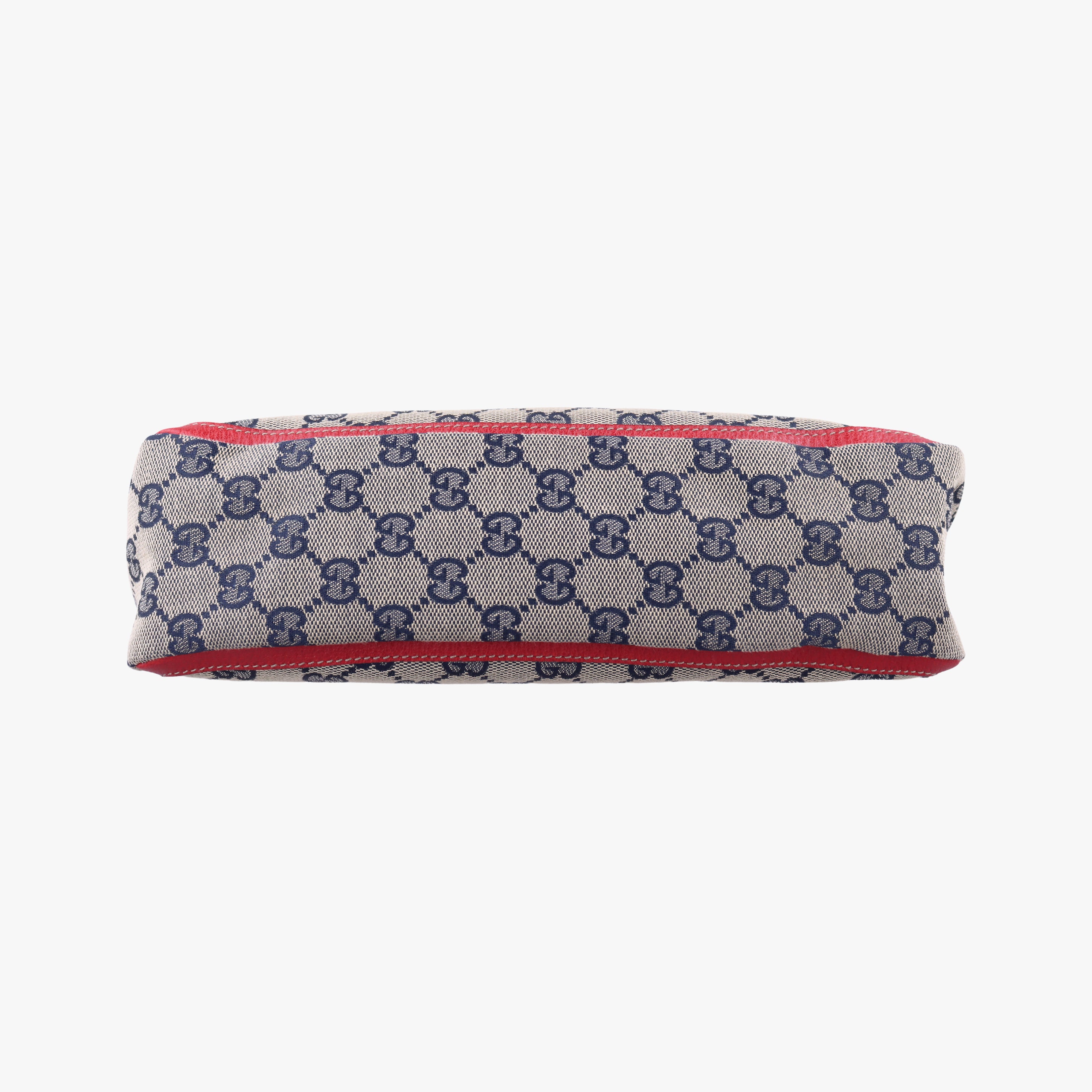 Abbey Pochette Beige x Red x Multicolor Leather×canvas 130939 アビー ポシェット ベージュ×レッド×マルチカラー レザー×キャンバス 130939 