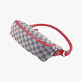 Abbey Pochette Beige x Red x Multicolor Leather×canvas 130939 アビー ポシェット ベージュ×レッド×マルチカラー レザー×キャンバス 130939 