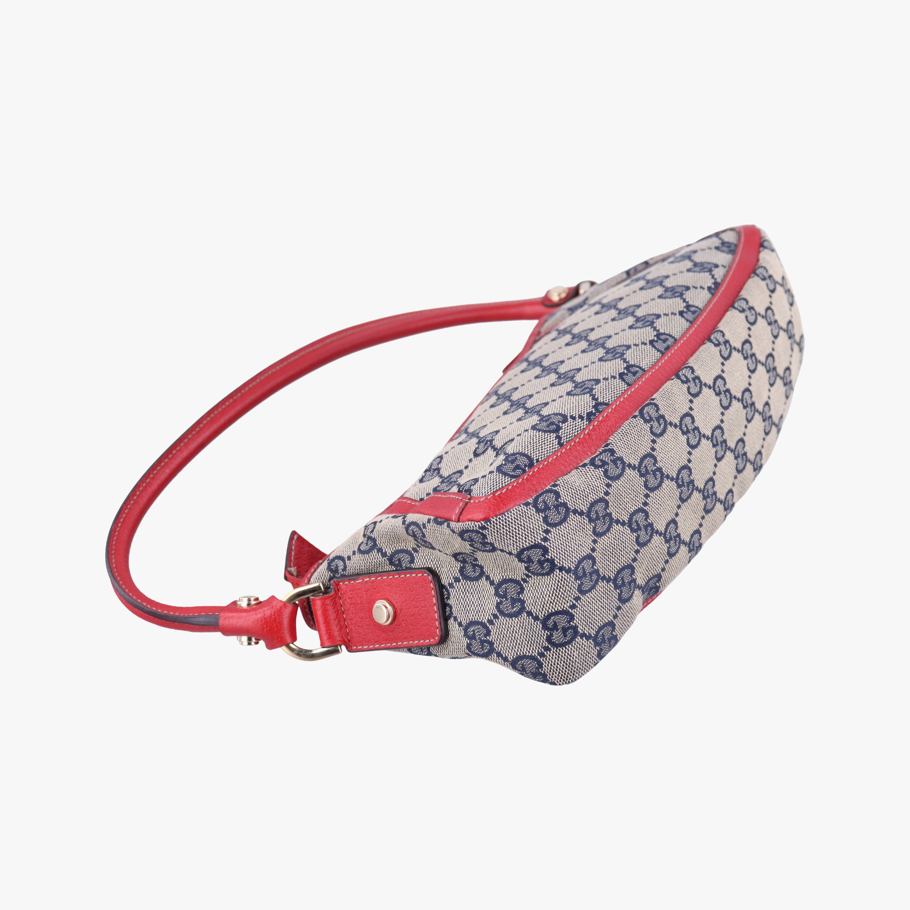 Abbey Pochette Beige x Red x Multicolor Leather×canvas 130939 アビー ポシェット ベージュ×レッド×マルチカラー レザー×キャンバス 130939 