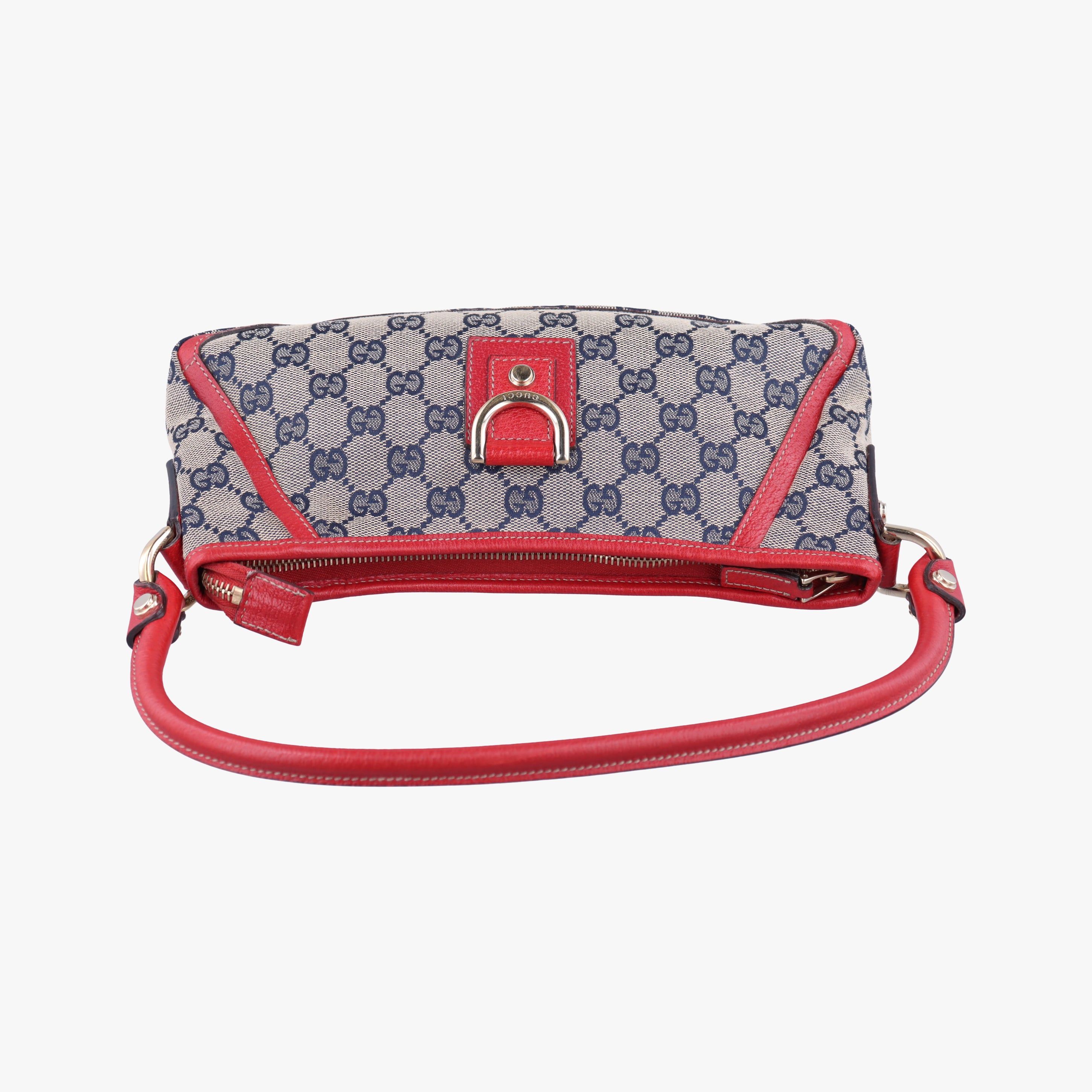 Abbey Pochette Beige x Red x Multicolor Leather×canvas 130939 アビー ポシェット ベージュ×レッド×マルチカラー レザー×キャンバス 130939 