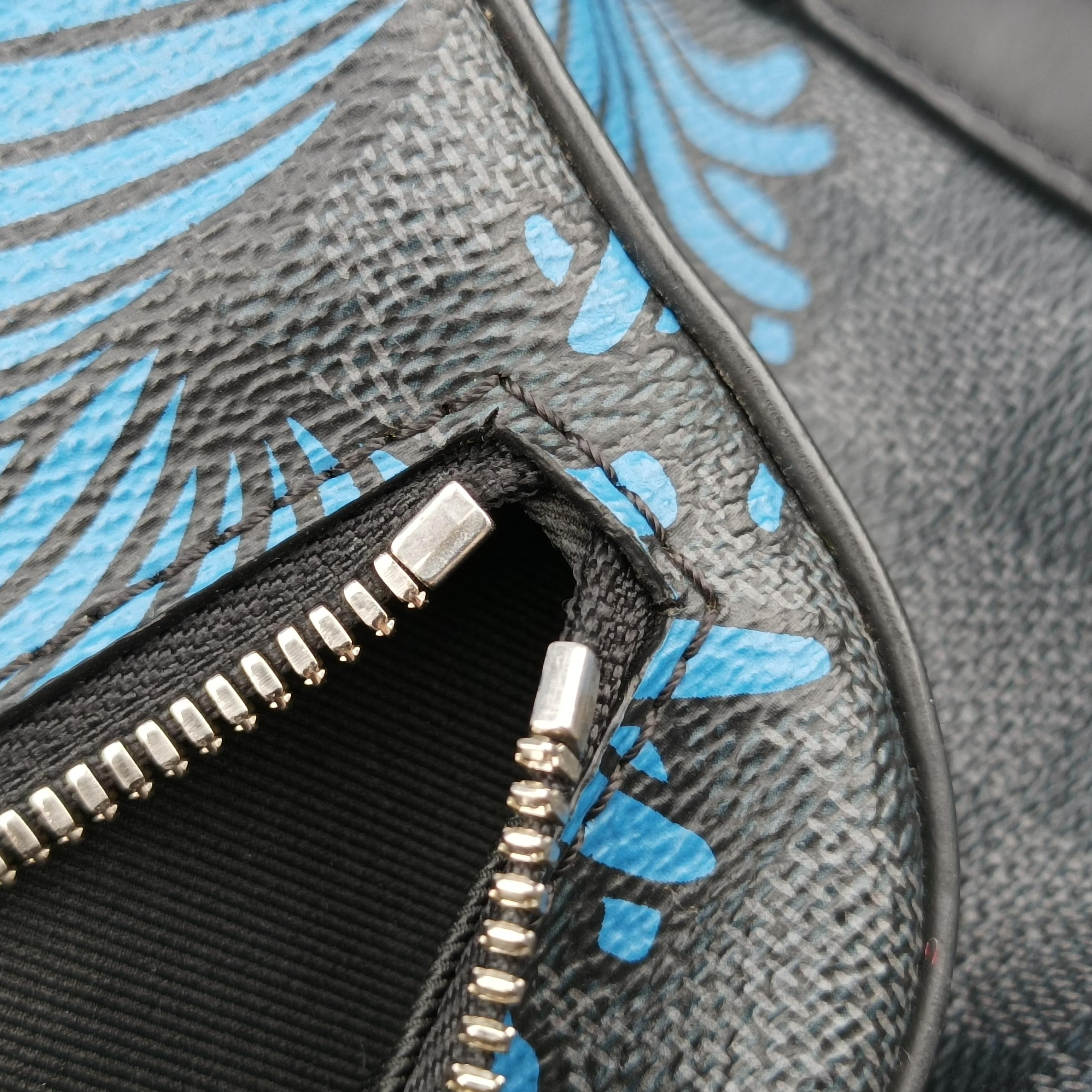 Josh Christopher Nemeth Rope Pattern blue×multicolor Damier Graphite N41712 TJ3166ジョッシュ クリストファー ネメス ロープパターン ブルー×マルチカラー ダミエ グラフィット N41712 TJ3166