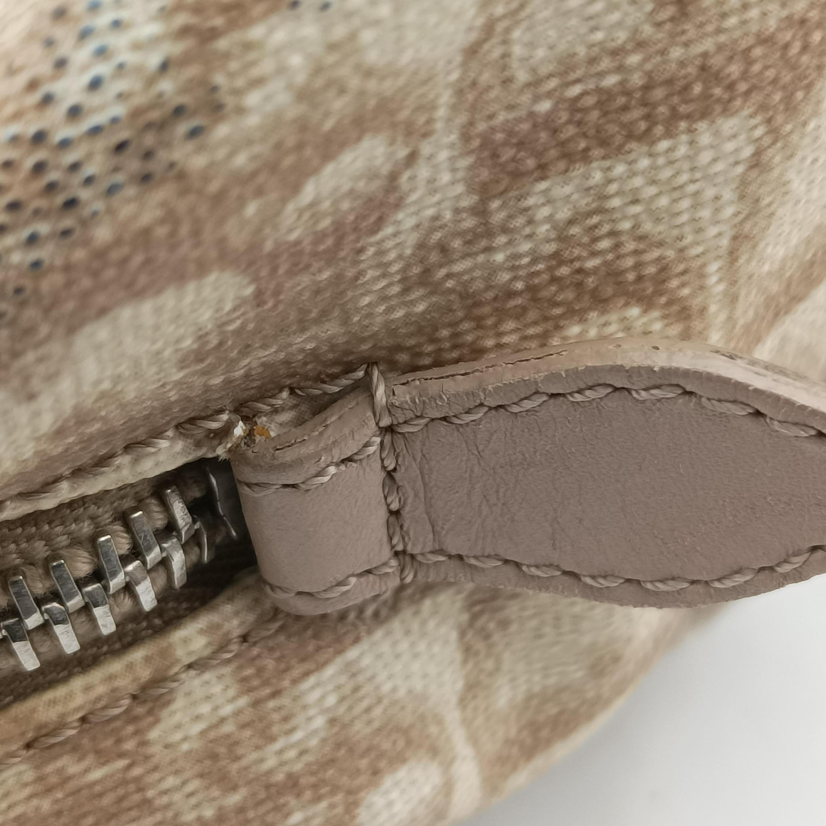 Oblique Romantique Trotter Beige x White PVC coated canvas 04-BO-0065オブリークロマンティークトロッター ベージュ×ホワイト PVCコーティングキャンバス 04-BO-0065