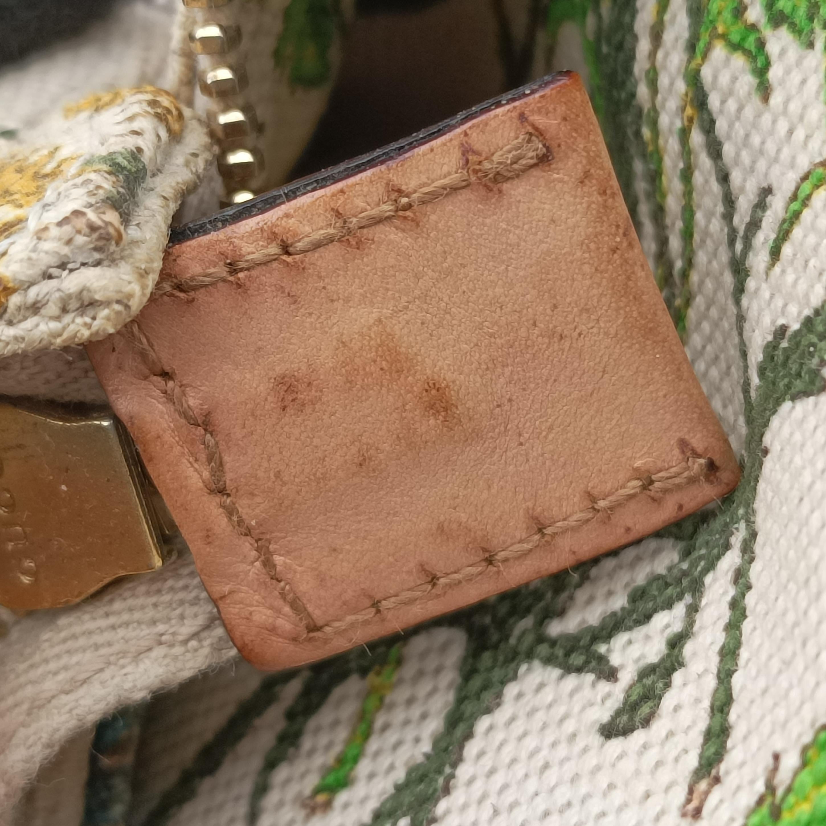 horsebit hobo White×Multicolour Canvas 115867 ホースビット ホワイト×マルチカラー キャンバス 115867 