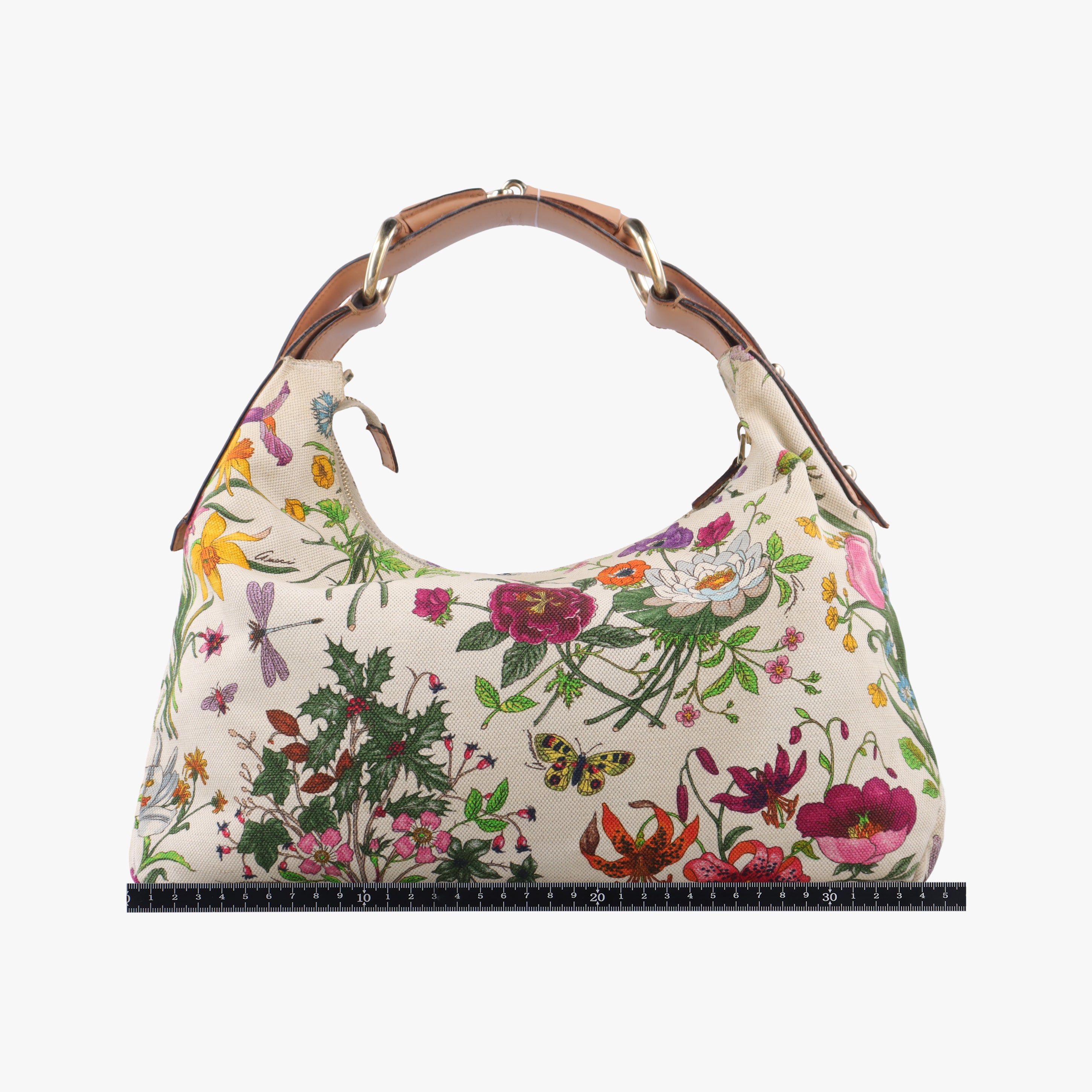 horsebit hobo White×Multicolour Canvas 115867 ホースビット ホワイト×マルチカラー キャンバス 115867 