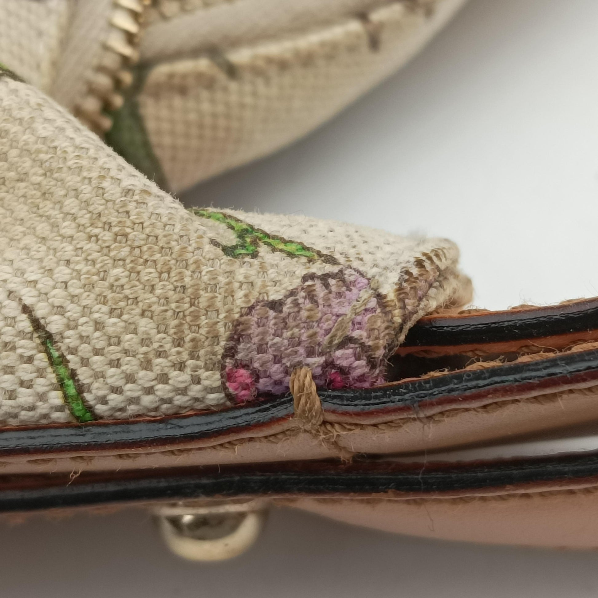 horsebit hobo White×Multicolour Canvas 115867 ホースビット ホワイト×マルチカラー キャンバス 115867 