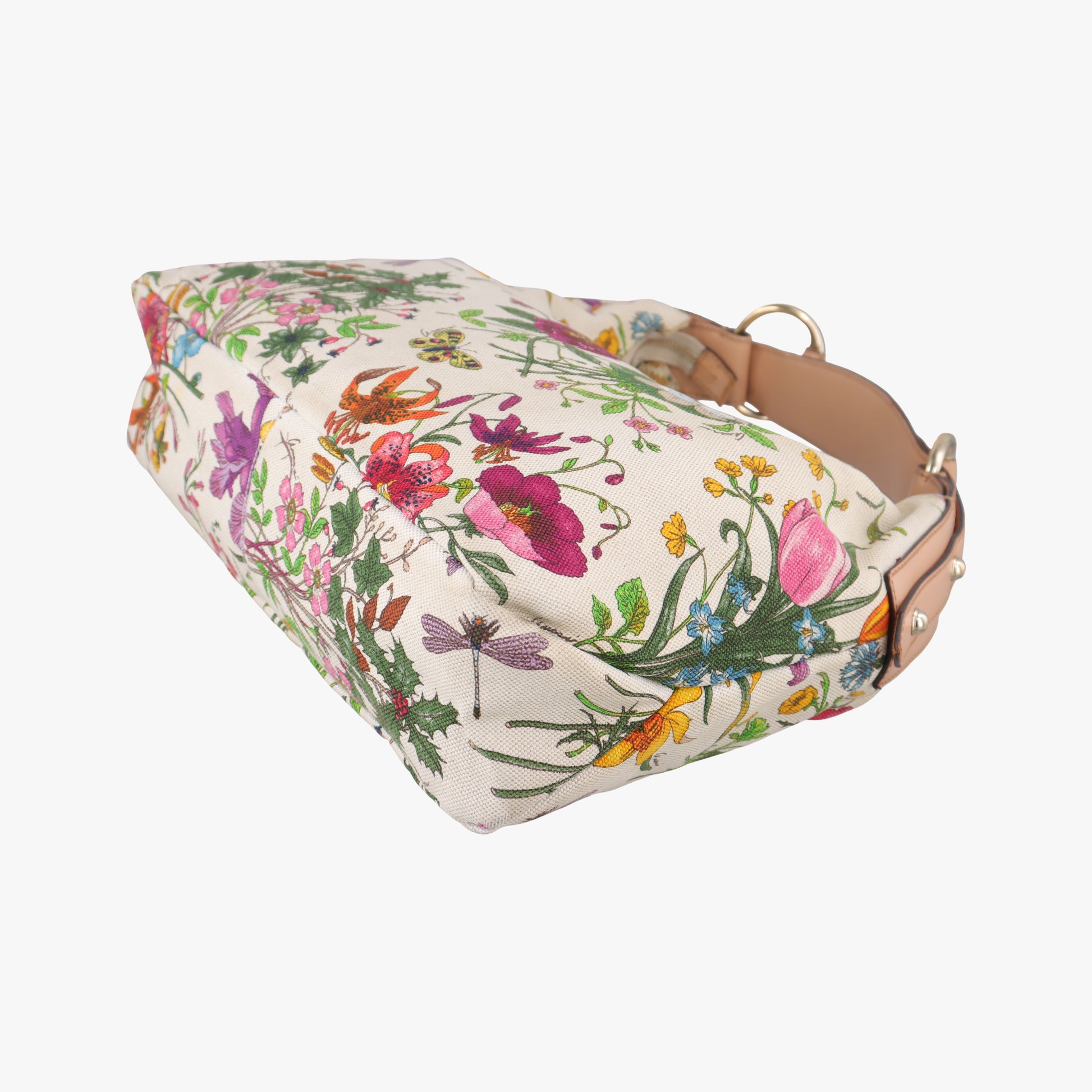 horsebit hobo White×Multicolour Canvas 115867 ホースビット ホワイト×マルチカラー キャンバス 115867 